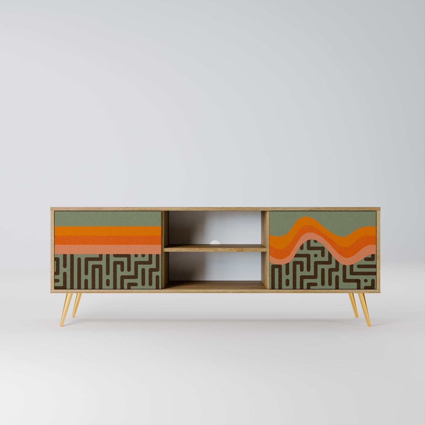 SIMPLE SOLUTIONS 2-Door TV Stand in Oak Effect