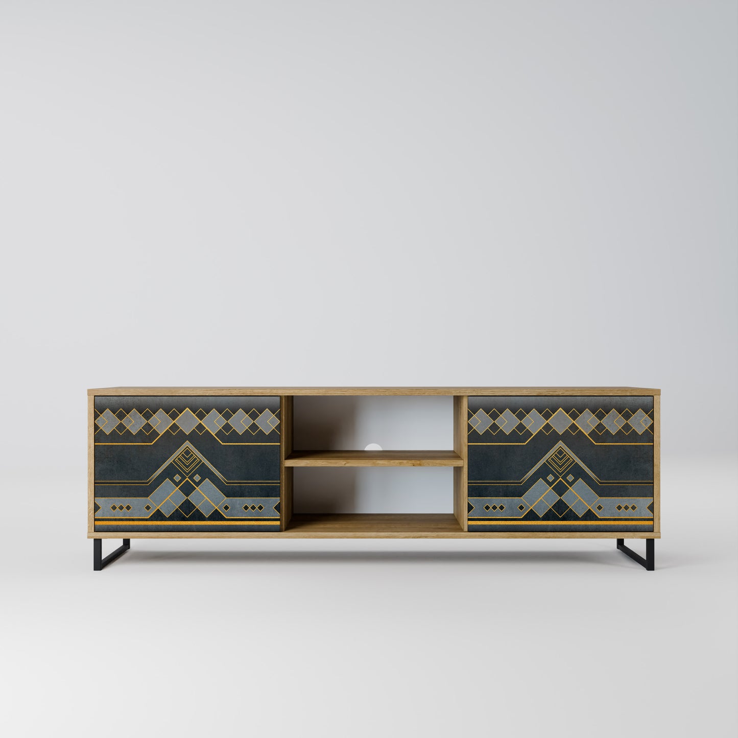 ROYAL ORDINARINESS 2-Door TV Stand in Oak Effect