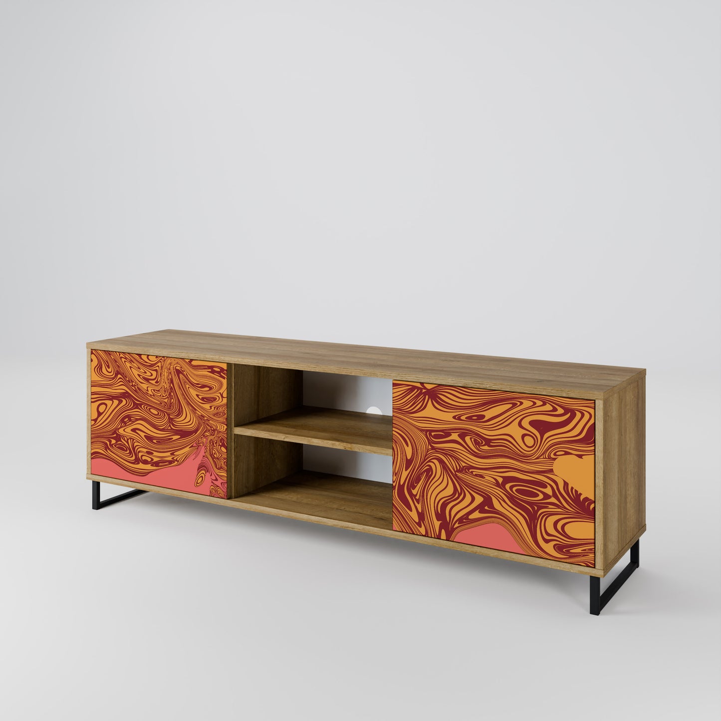 FLOATING THOUGHTS 2-Door TV Stand in Oak Effect