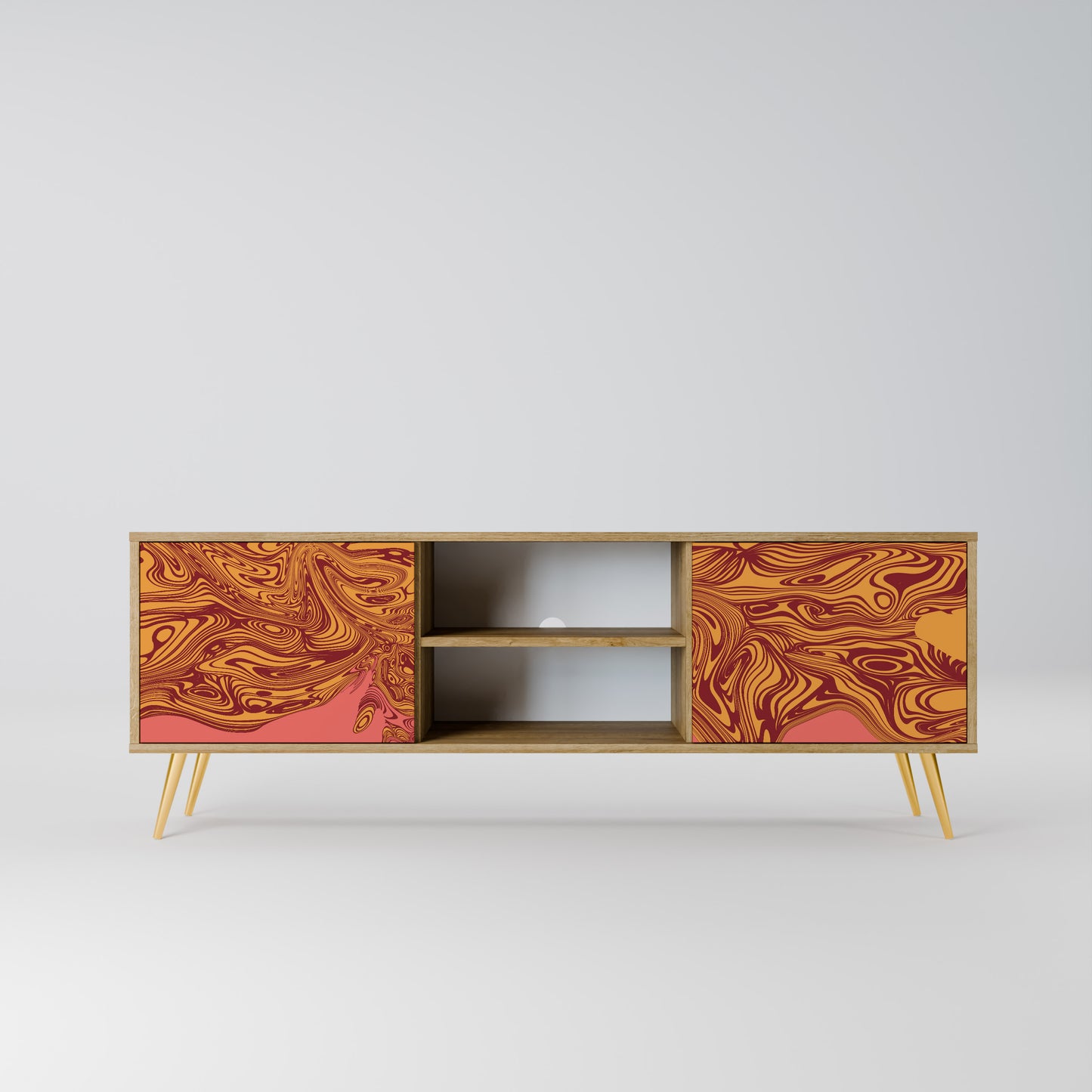 FLOATING THOUGHTS 2-Door TV Stand in Oak Effect