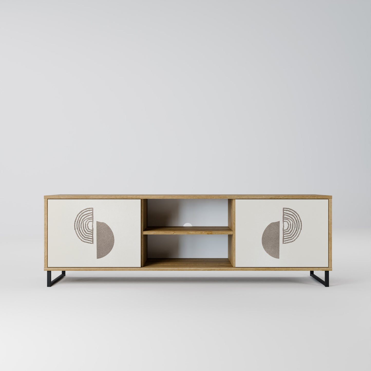 HARMONY ESSENCE 2-Door TV Stand in Oak Effect