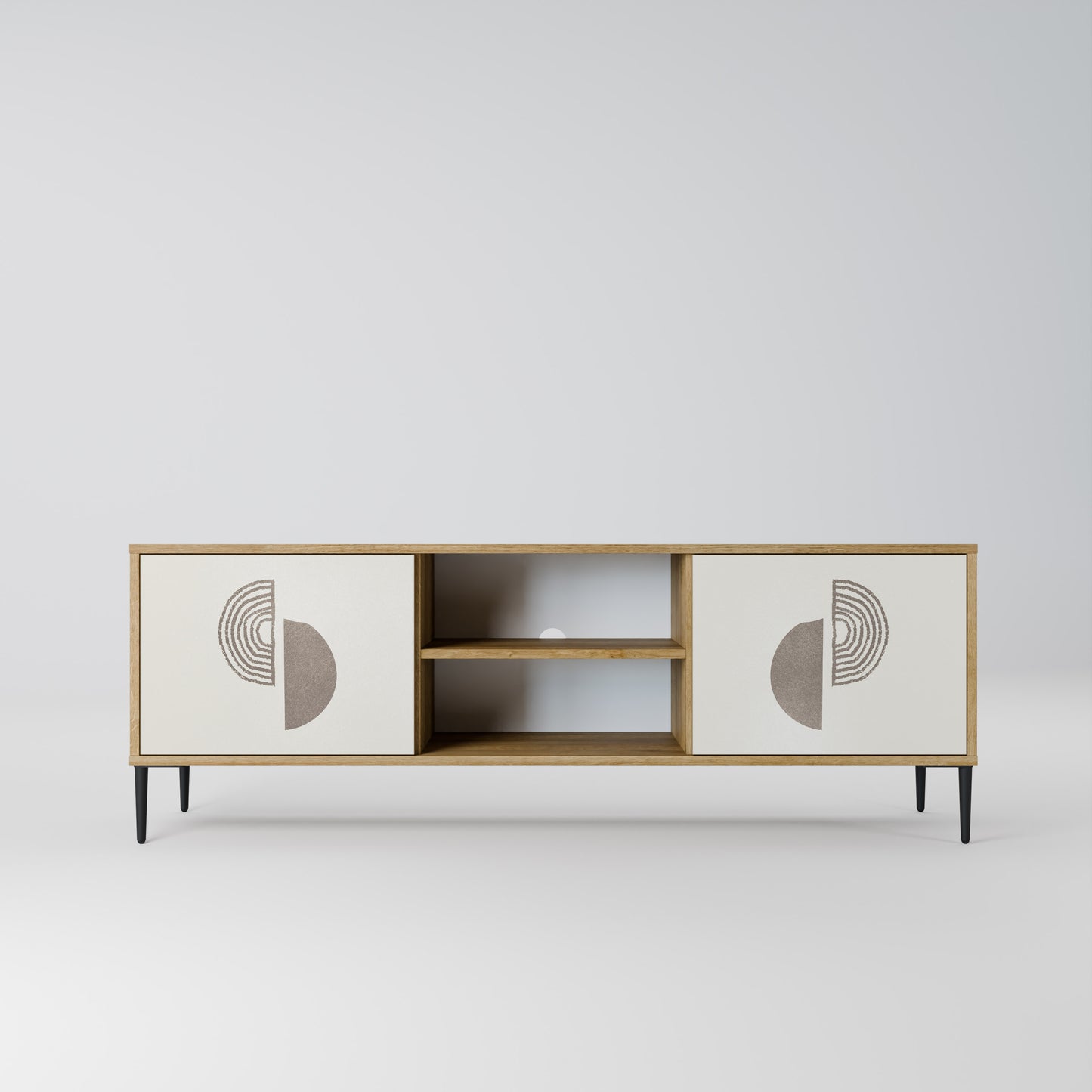 HARMONY ESSENCE 2-Door TV Stand in Oak Effect