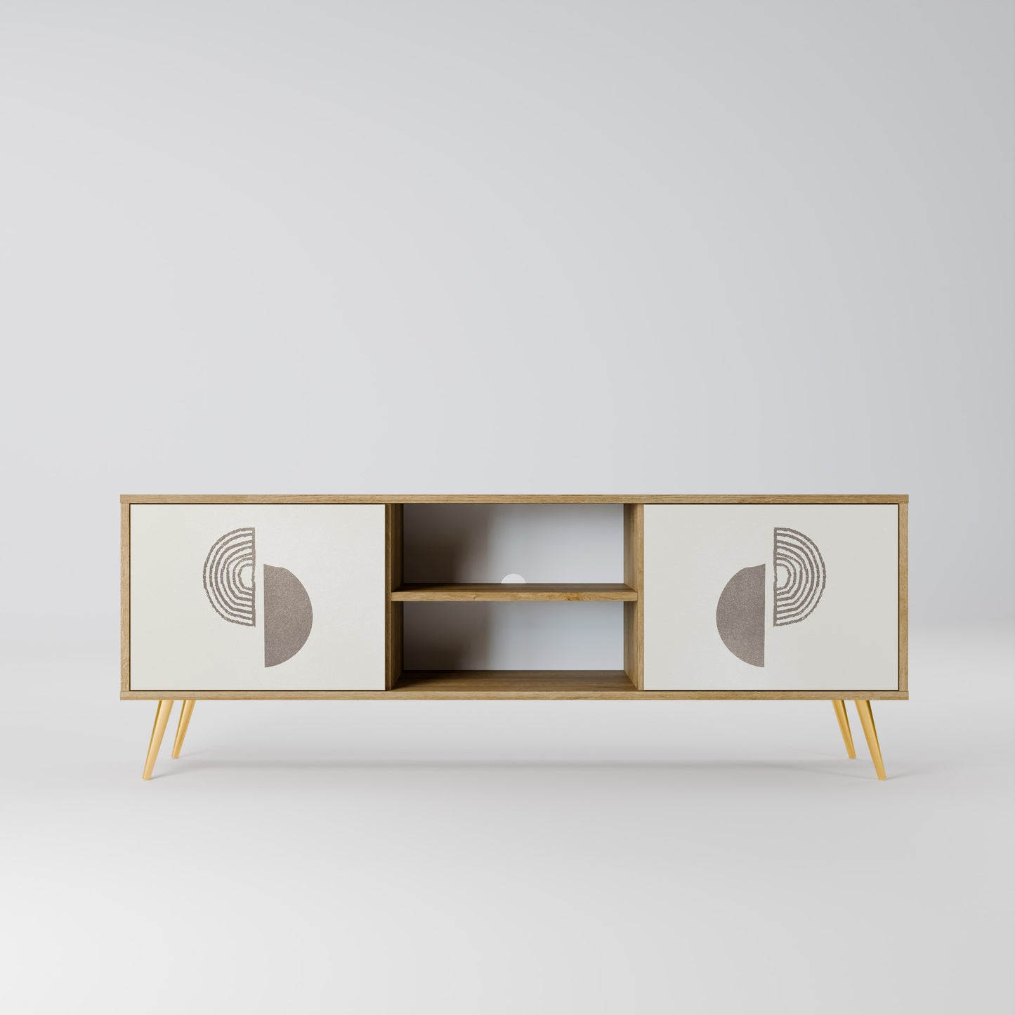 HARMONY ESSENCE 2-Door TV Stand in Oak Effect