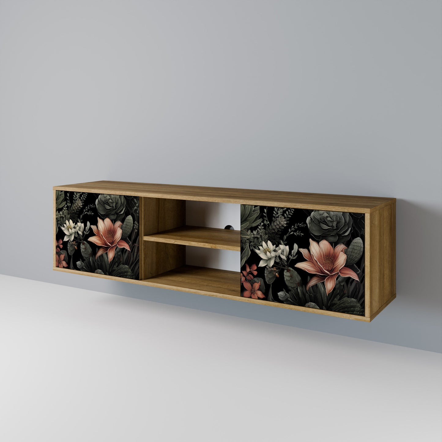 SECRET VERDURE 2-Door TV Stand in Oak Effect