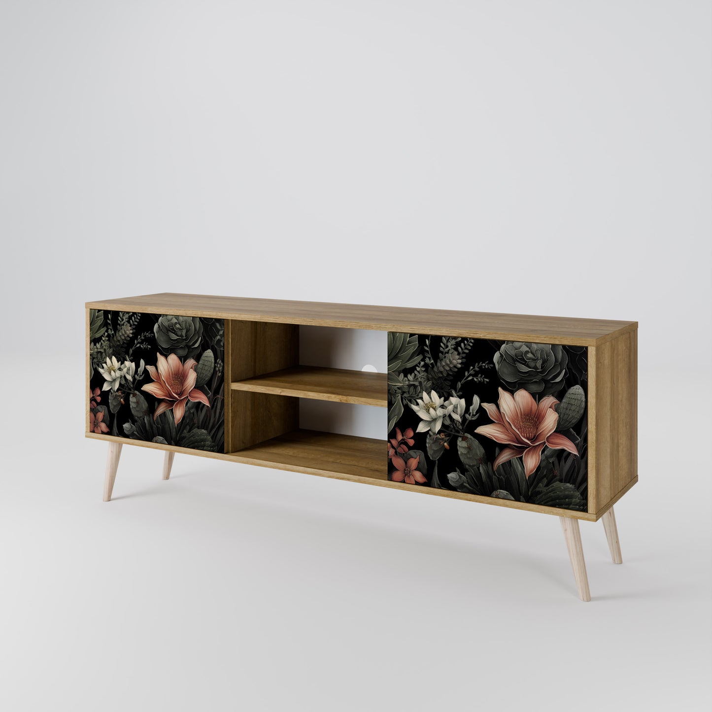 SECRET VERDURE 2-Door TV Stand in Oak Effect