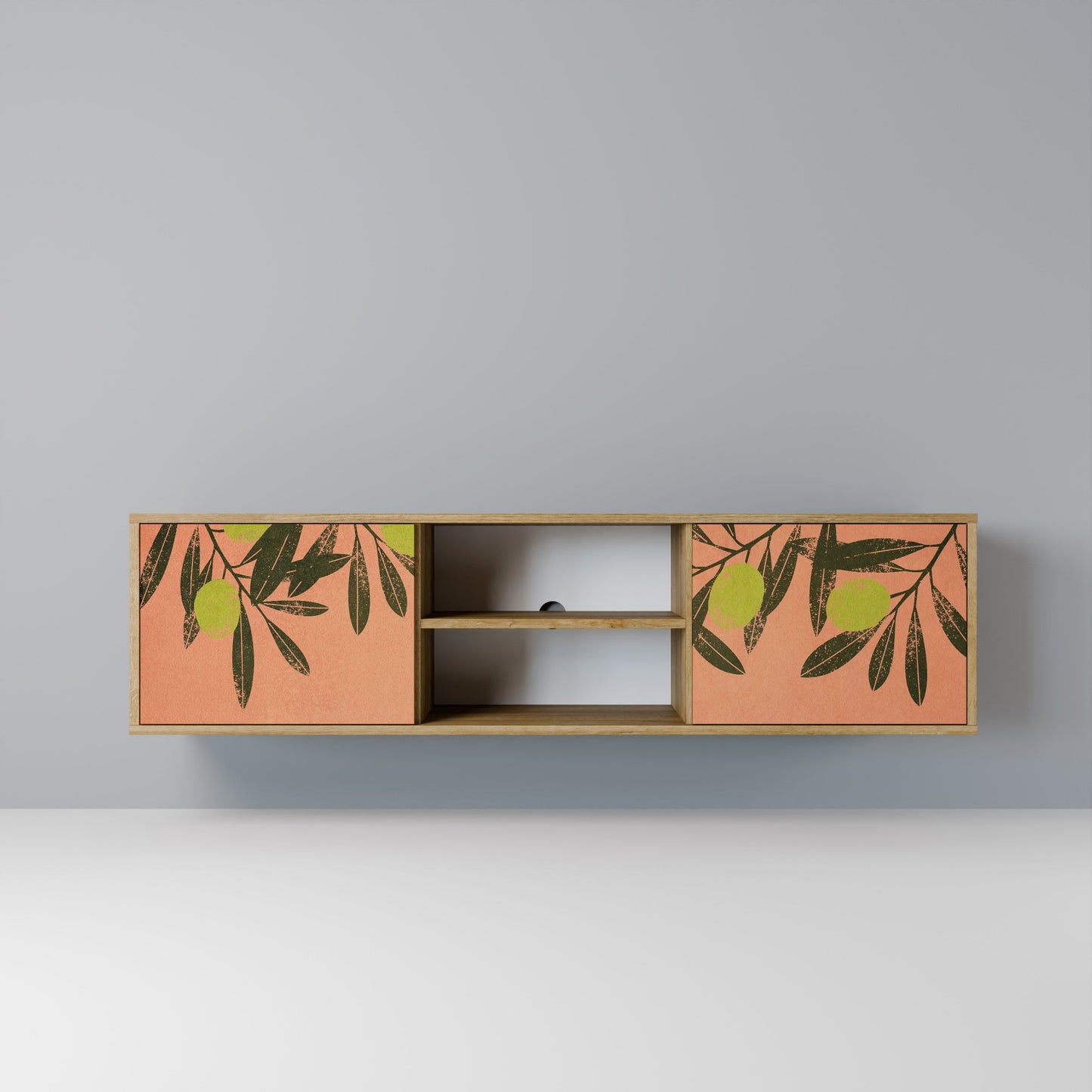 JUICY OLIVES 2-Door TV Stand in Oak Effect