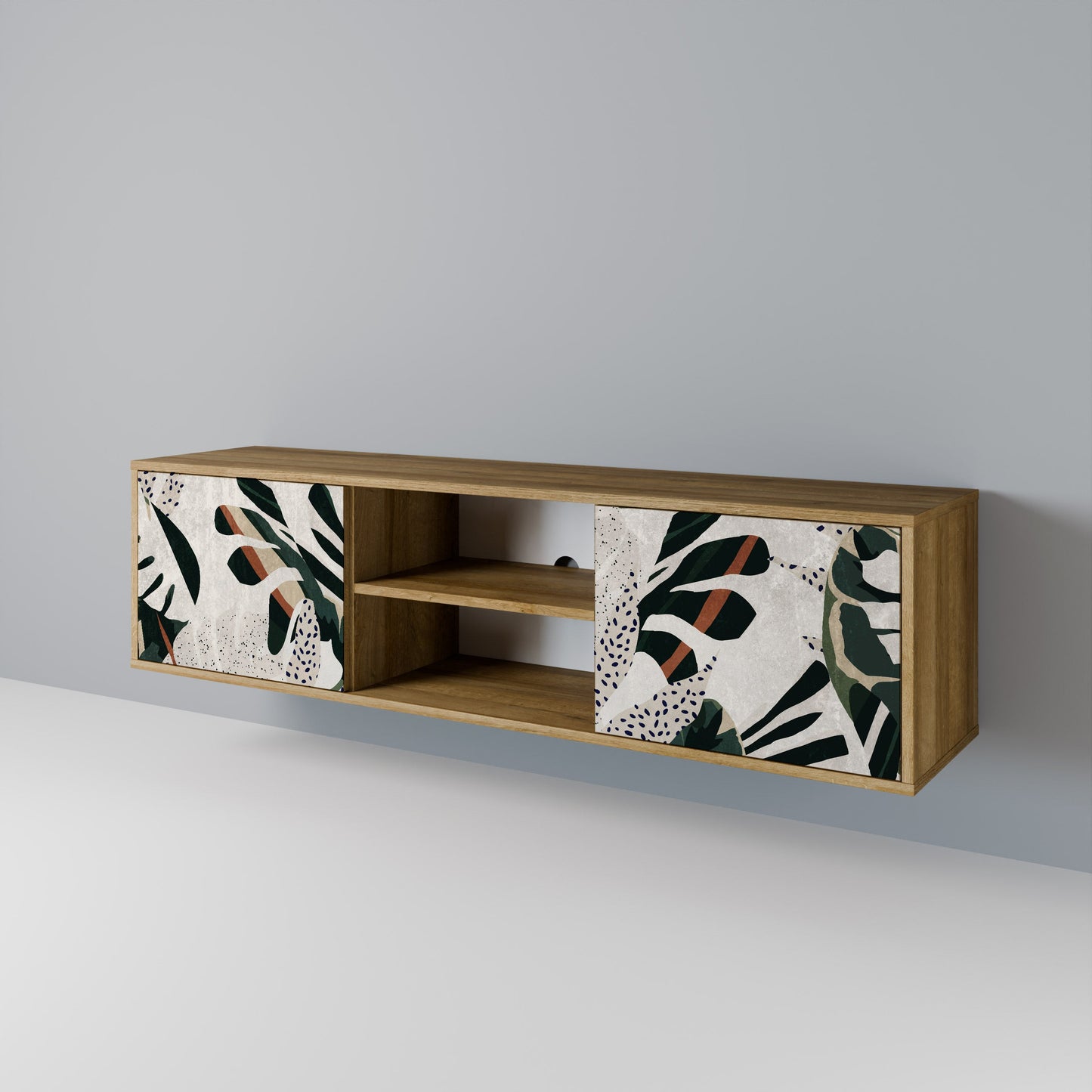 VERDURE FORMATION 2-Door TV Stand in Oak Effect