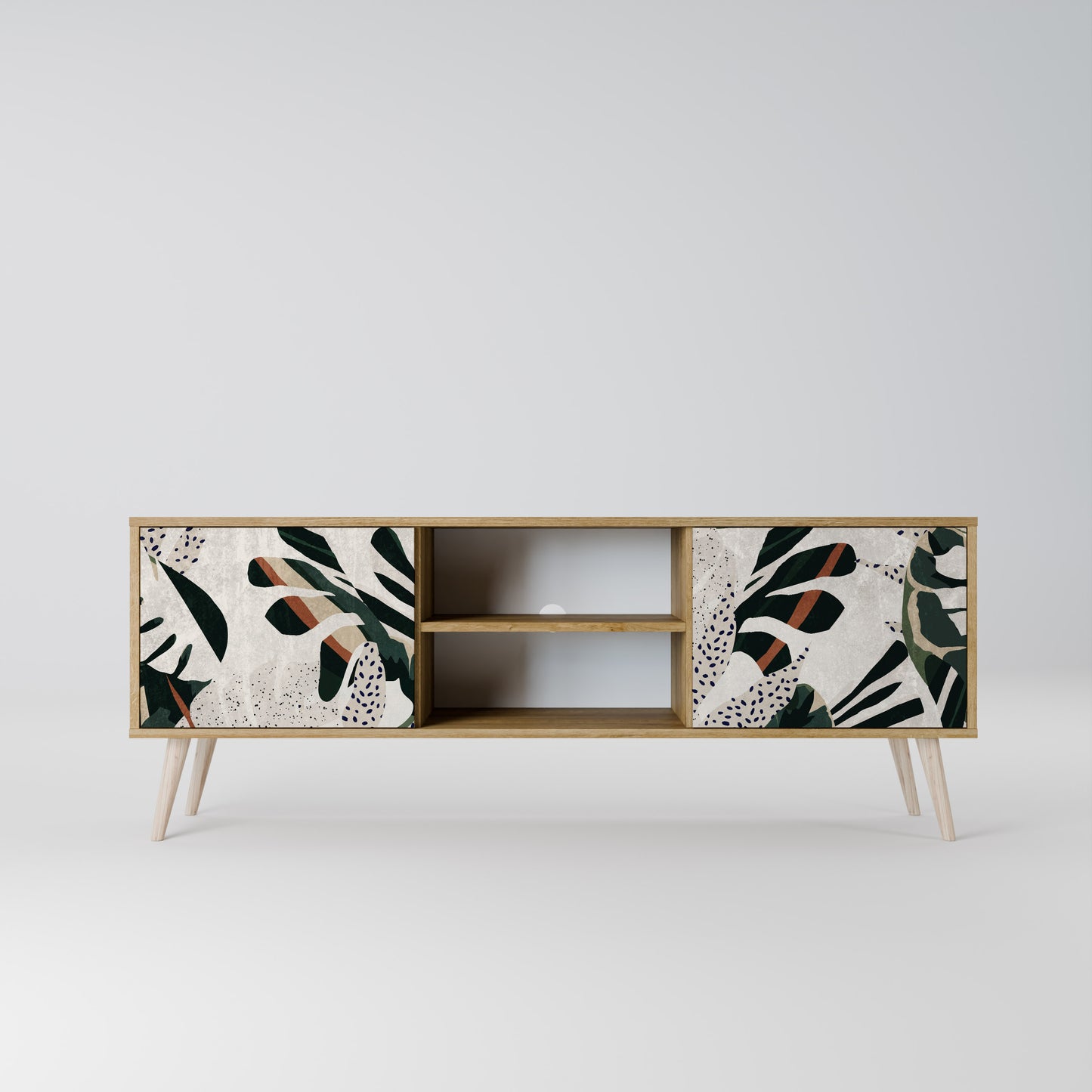 VERDURE FORMATION 2-Door TV Stand in Oak Effect