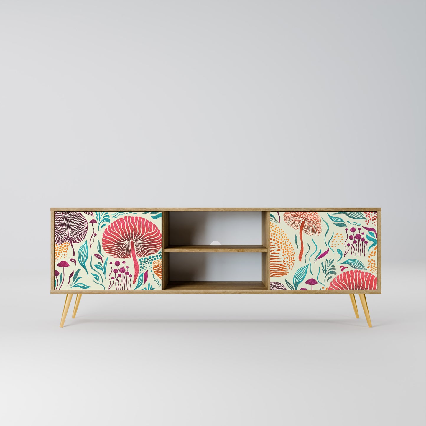 FUNGUS FANTASY 2-Door TV Stand in Oak Effect