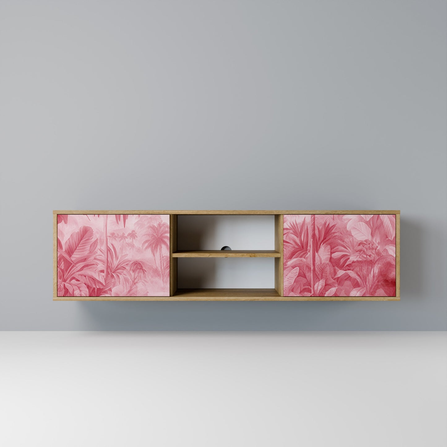 SWEET TROPICS 2-Door TV Stand in Oak Effect