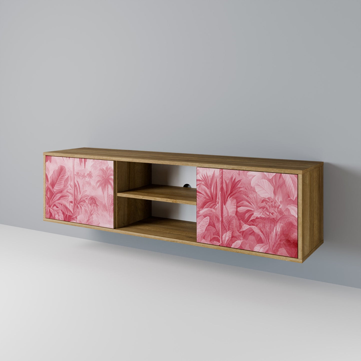 SWEET TROPICS 2-Door TV Stand in Oak Effect