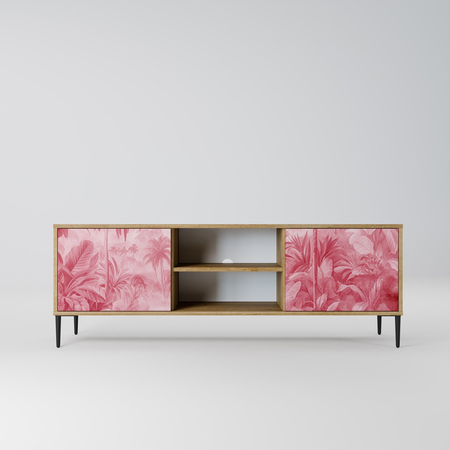 SWEET TROPICS 2-Door TV Stand in Oak Effect