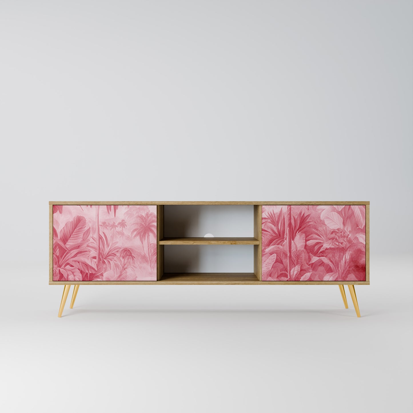 SWEET TROPICS 2-Door TV Stand in Oak Effect