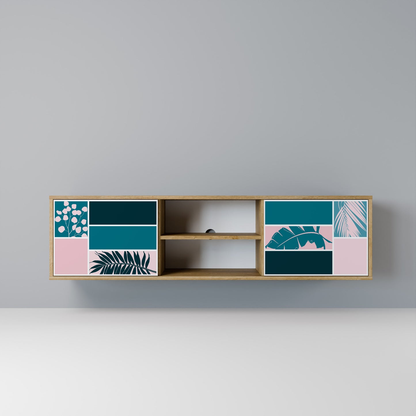 COMBINATION OF SHAPES 2-Door TV Stand in Oak Effect