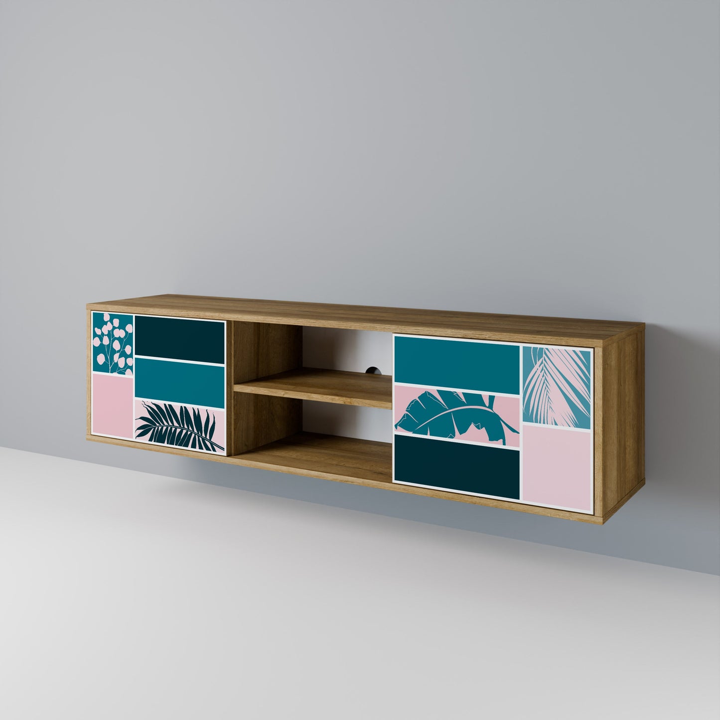 COMBINATION OF SHAPES 2-Door TV Stand in Oak Effect