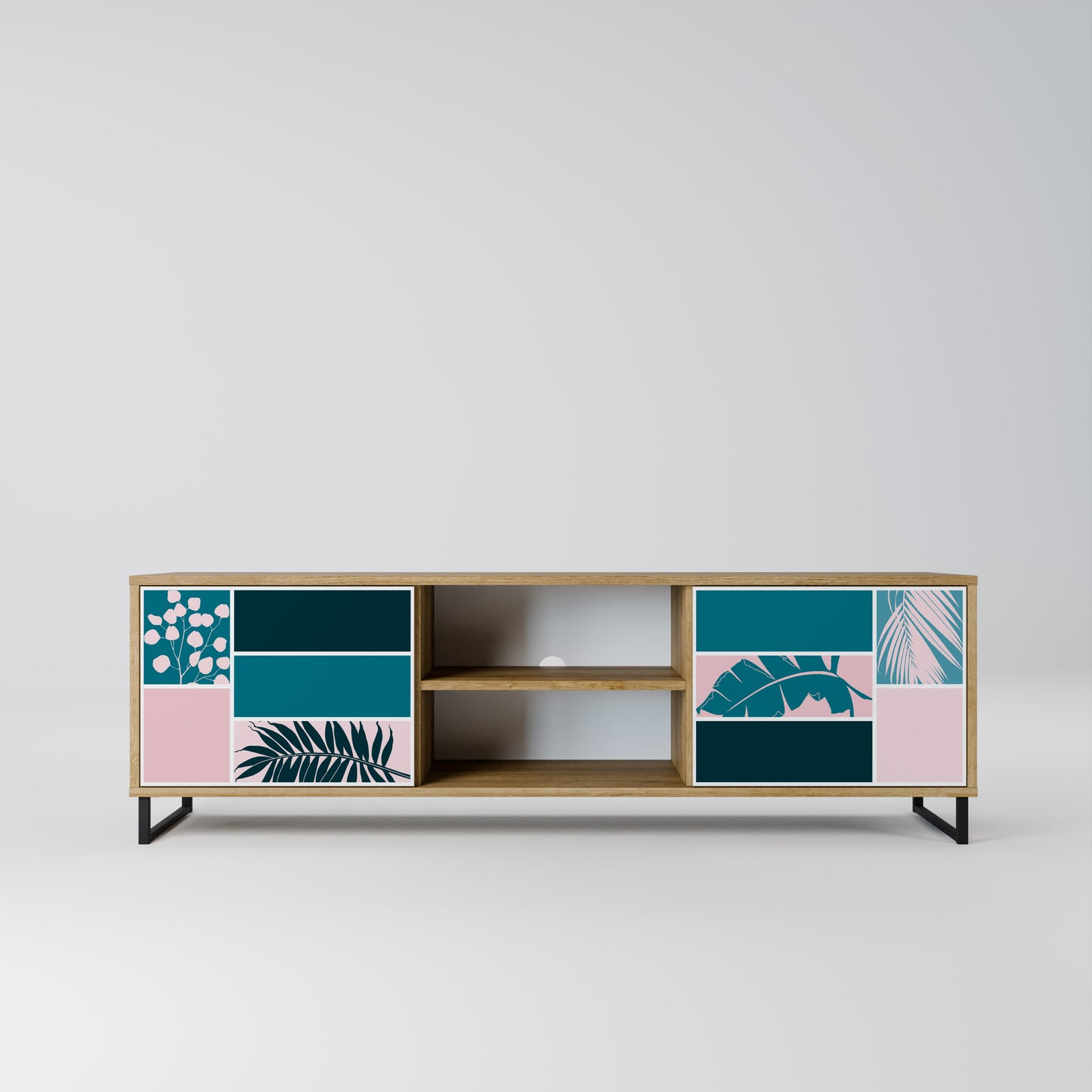 COMBINATION OF SHAPES 2-Door TV Stand in Oak Effect