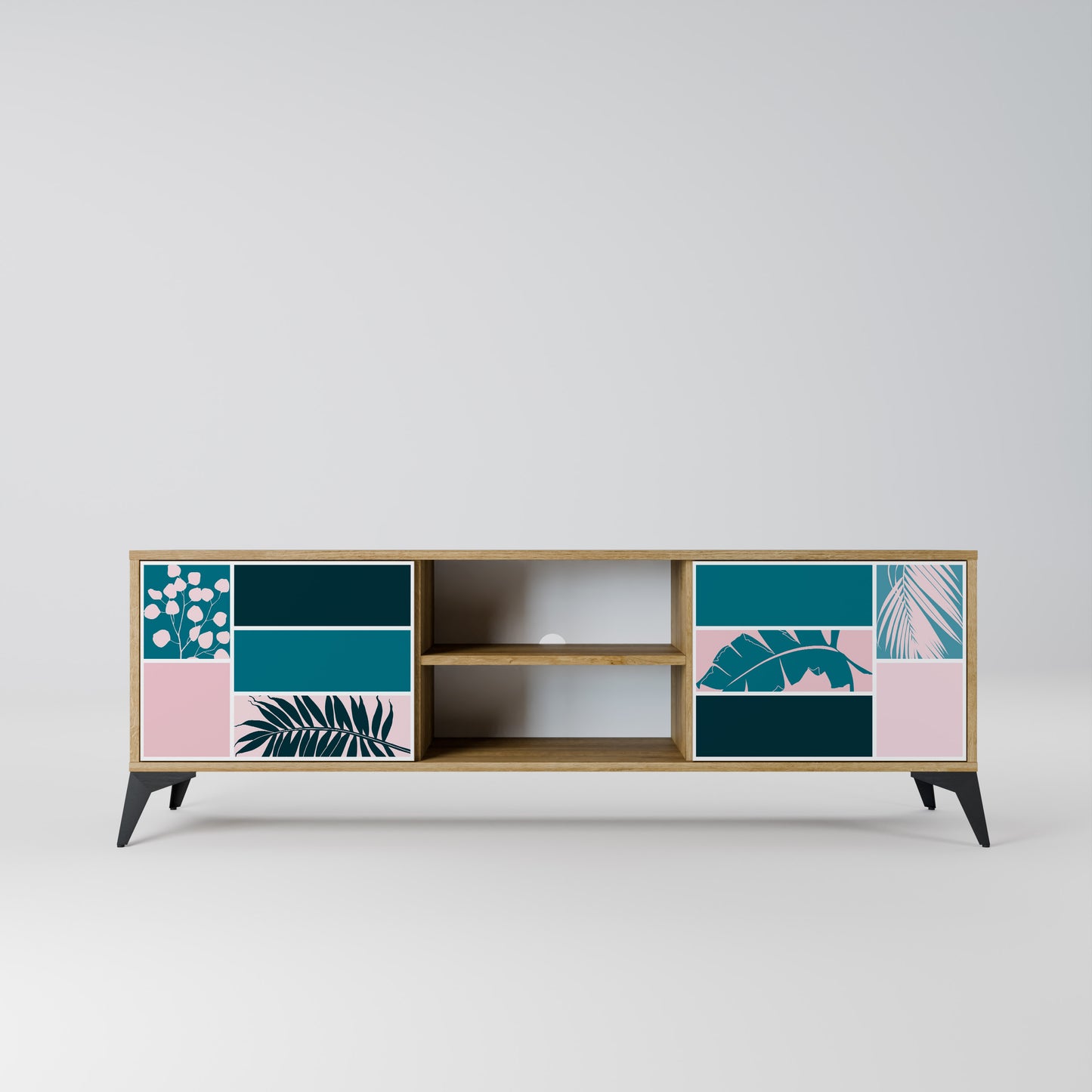 COMBINATION OF SHAPES 2-Door TV Stand in Oak Effect