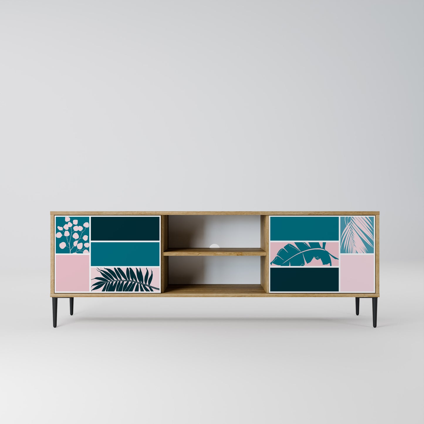 COMBINATION OF SHAPES 2-Door TV Stand in Oak Effect