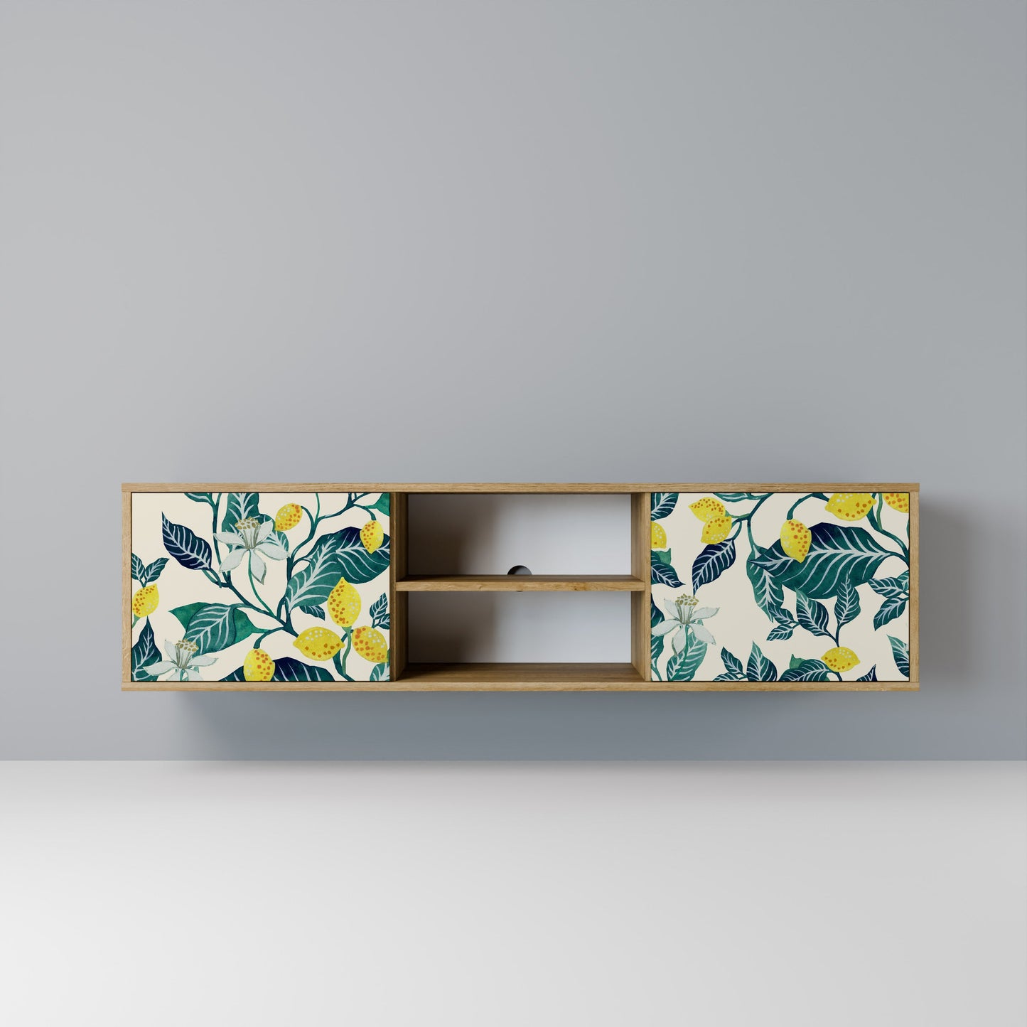 LEMON TREE 2-Door TV Stand in Oak Effect