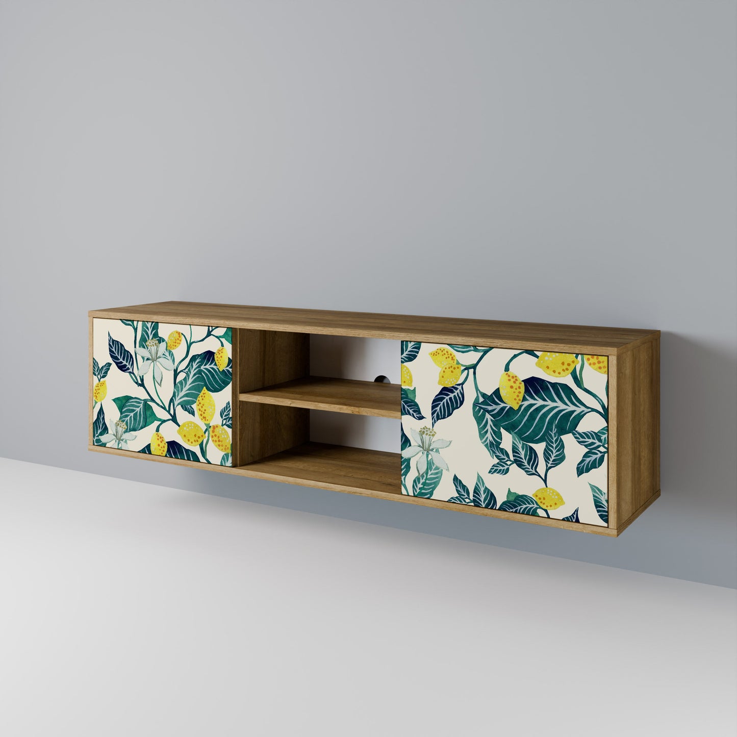 LEMON TREE 2-Door TV Stand in Oak Effect