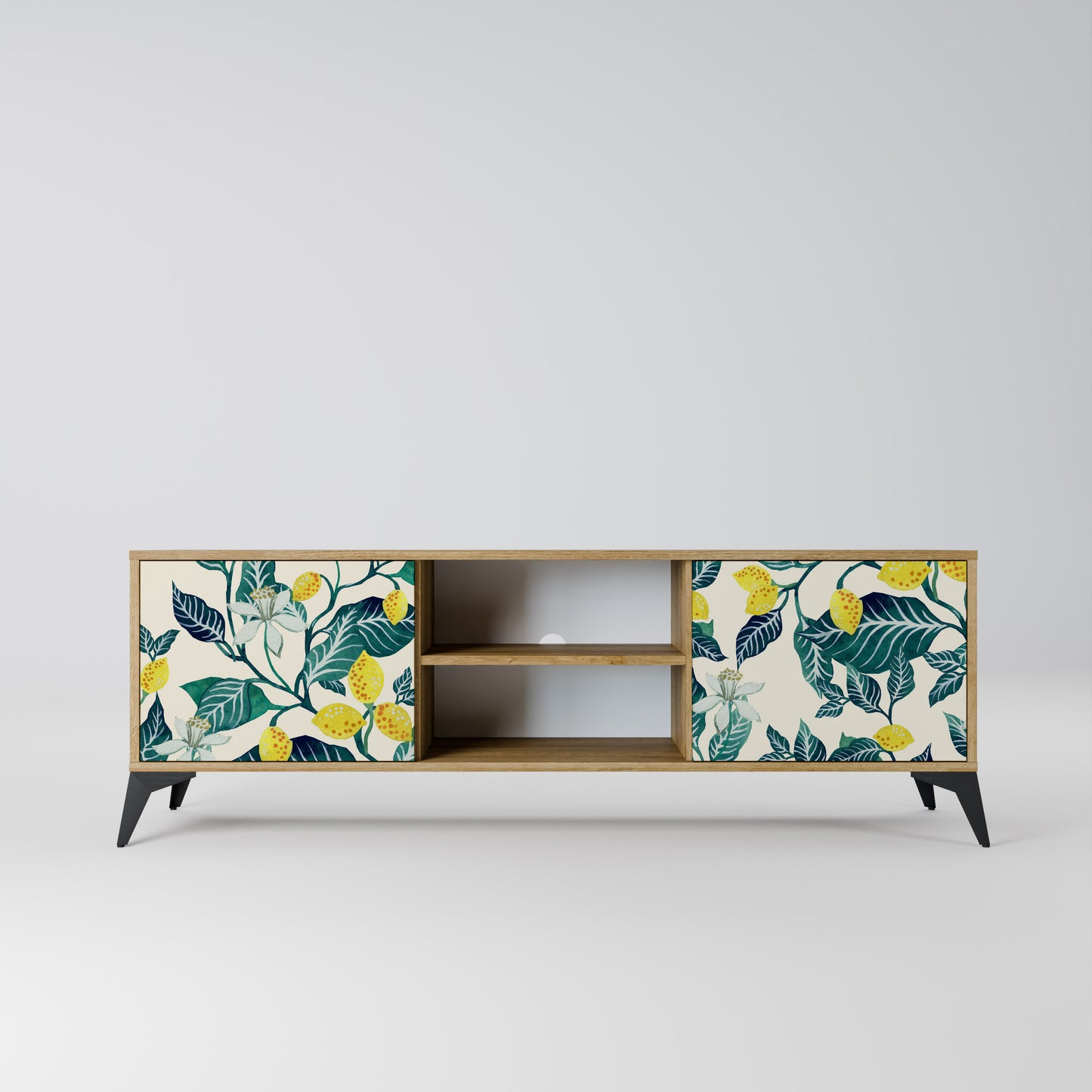 LEMON TREE 2-Door TV Stand in Oak Effect