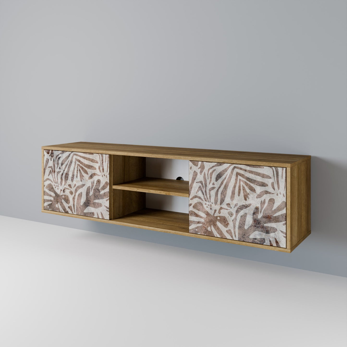 PASSING TIME 2-Door TV Stand in Oak Effect