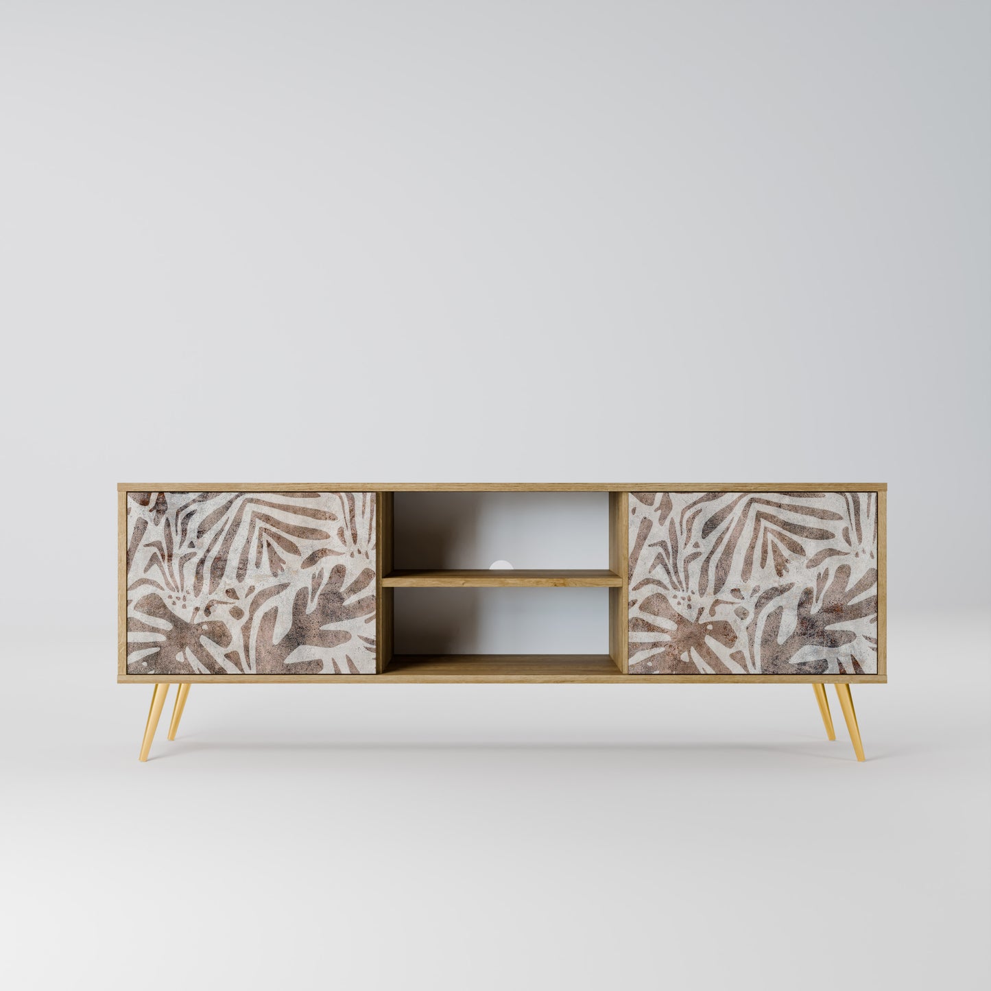 PASSING TIME 2-Door TV Stand in Oak Effect