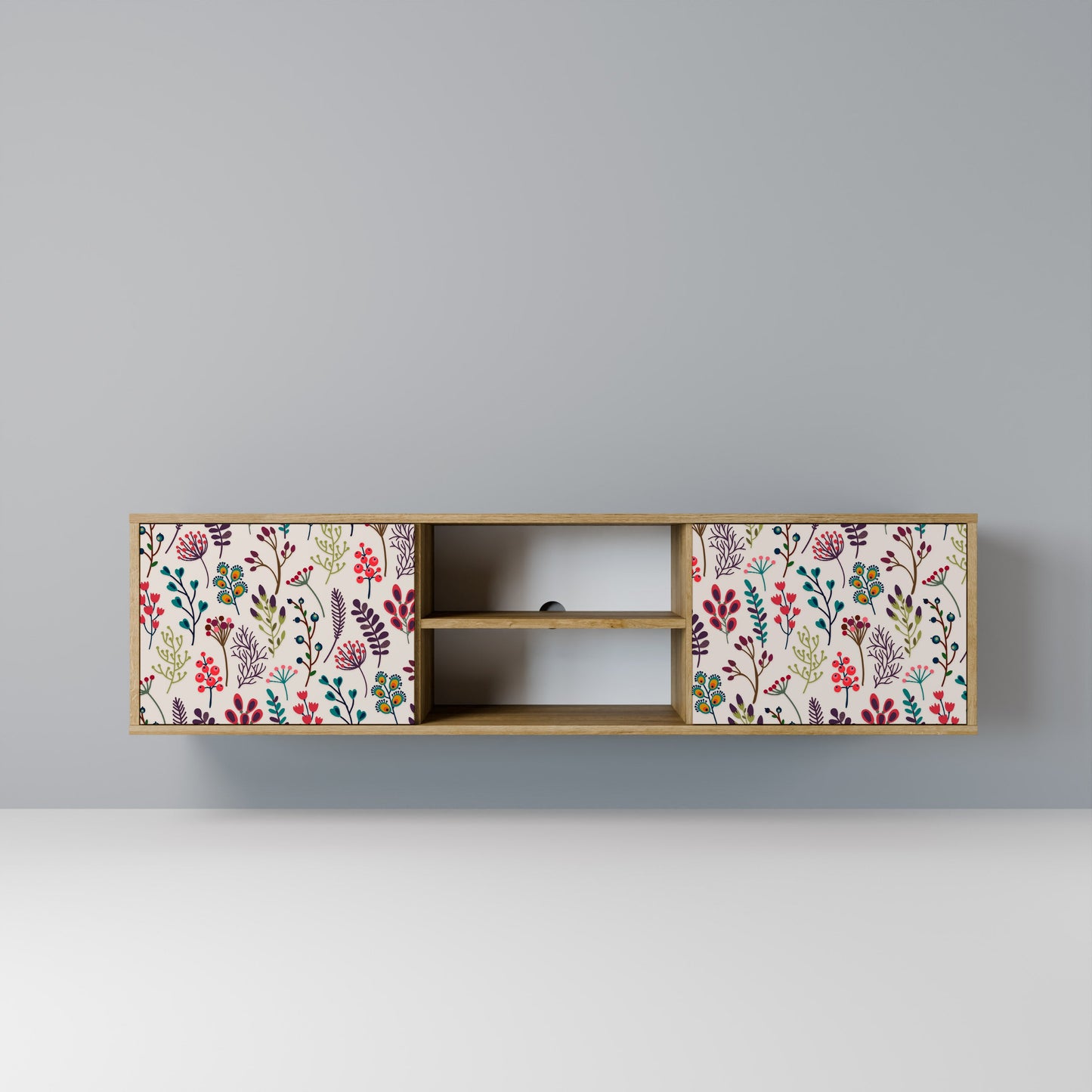 AUTUMN SUNDRIES 2-Door TV Stand in Oak Effect