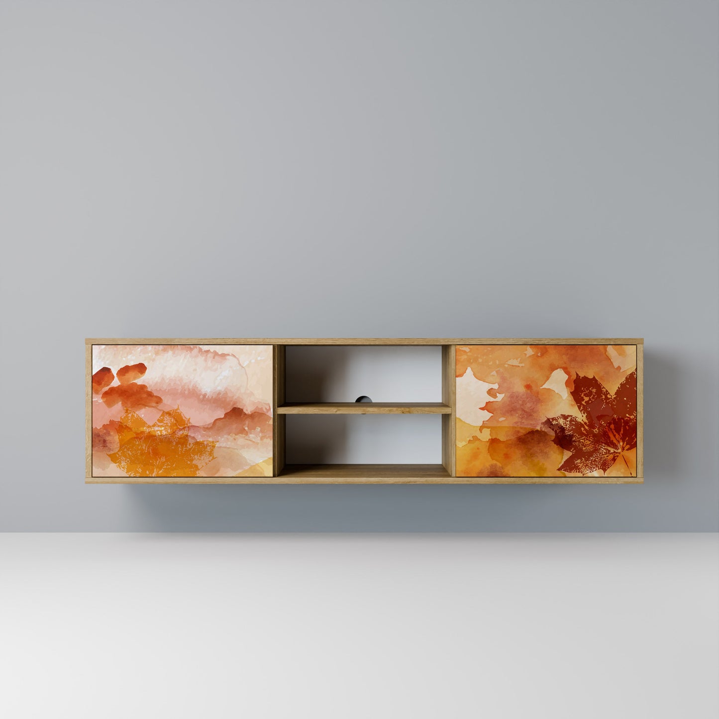 TRACES OF AUTUMN 2-Door TV Stand in Oak Effect