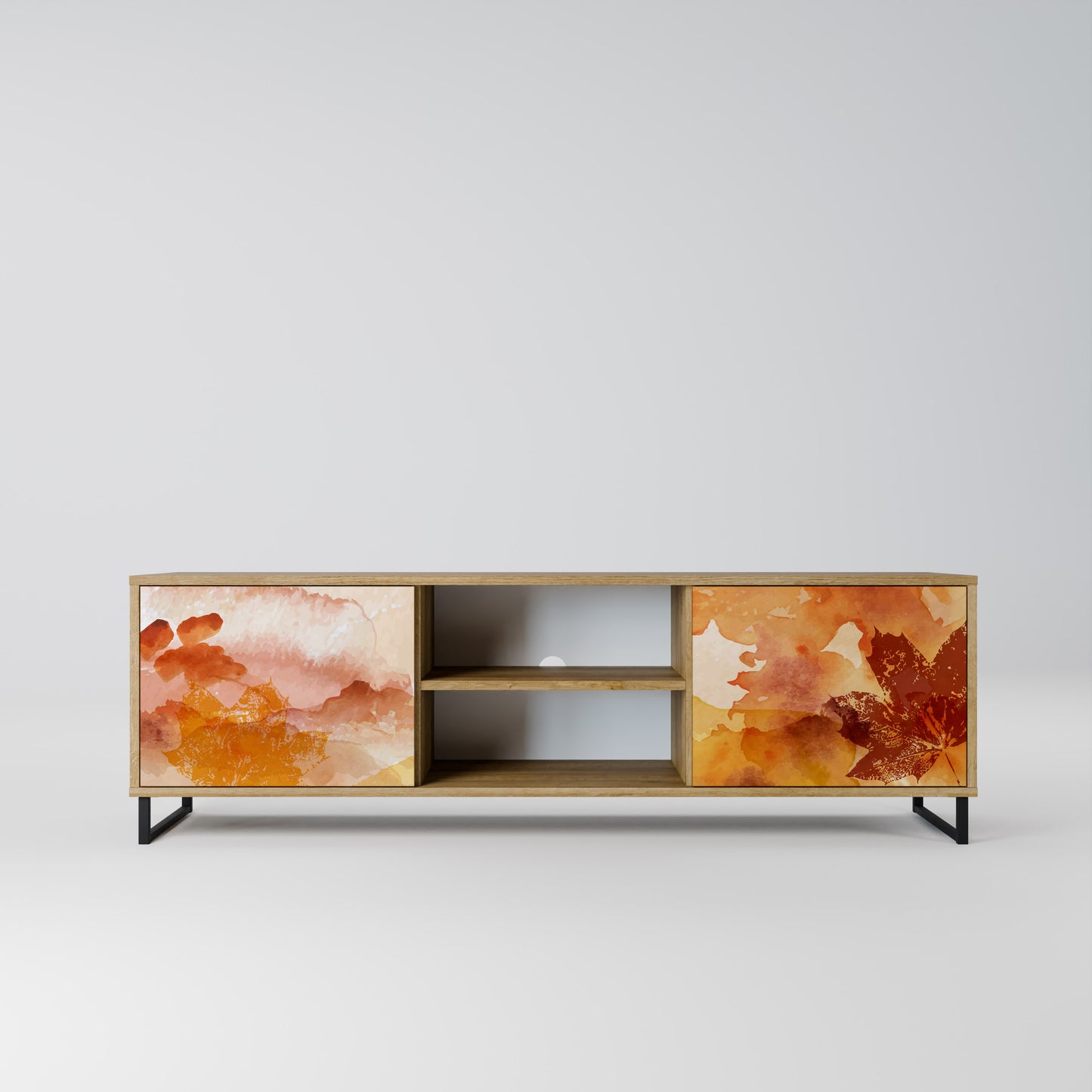 TRACES OF AUTUMN 2-Door TV Stand in Oak Effect
