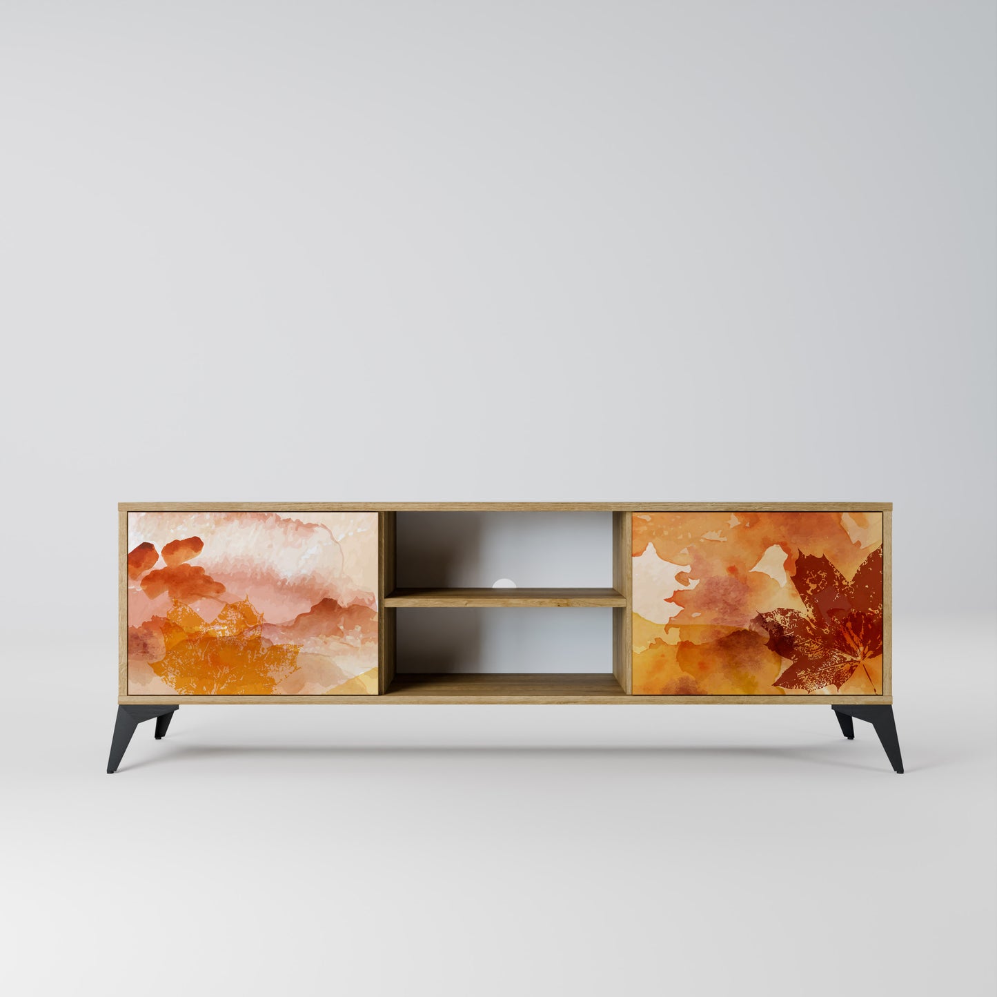 TRACES OF AUTUMN 2-Door TV Stand in Oak Effect