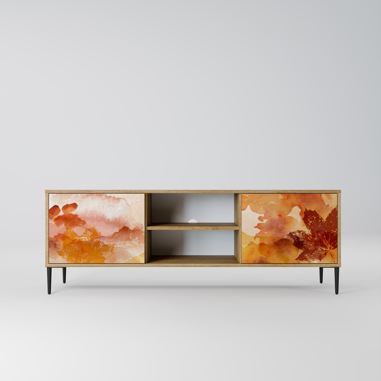 TRACES OF AUTUMN 2-Door TV Stand in Oak Effect