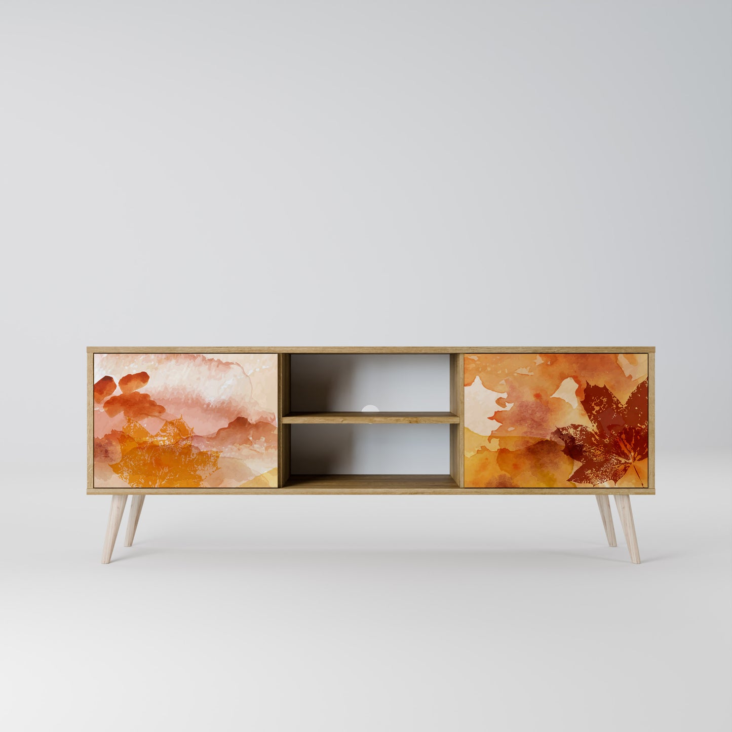 TRACES OF AUTUMN 2-Door TV Stand in Oak Effect