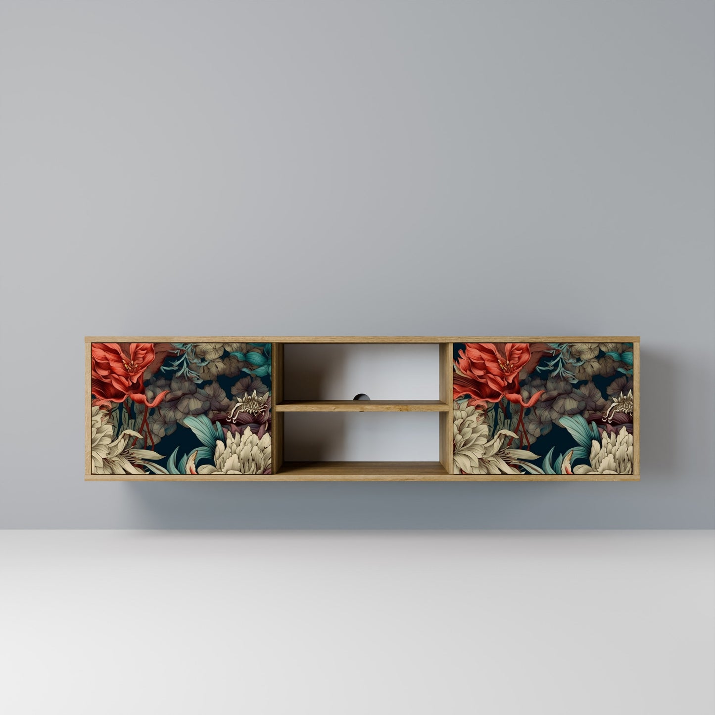 SPROUTING GRACE 2-Door TV Stand in Oak Effect