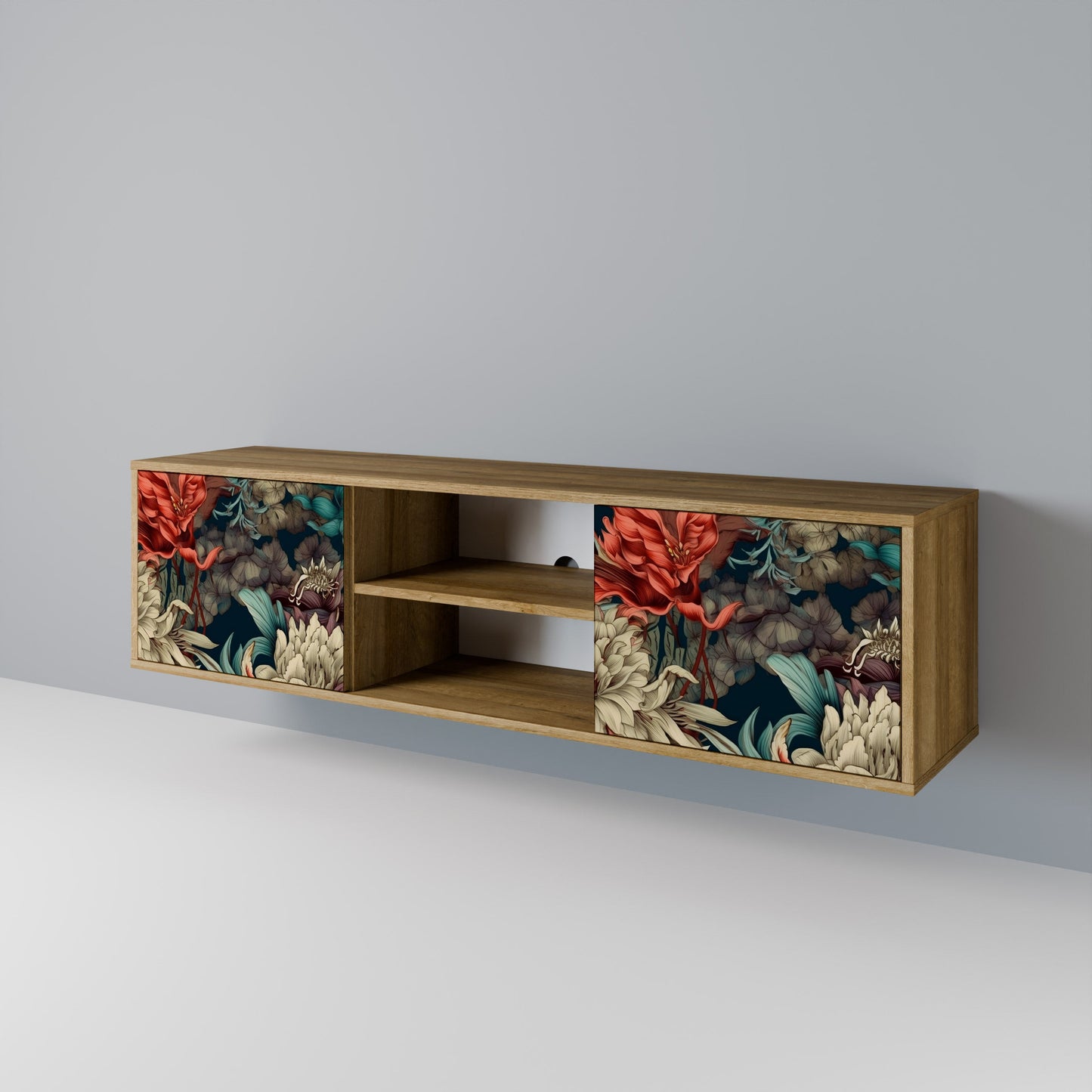 SPROUTING GRACE 2-Door TV Stand in Oak Effect