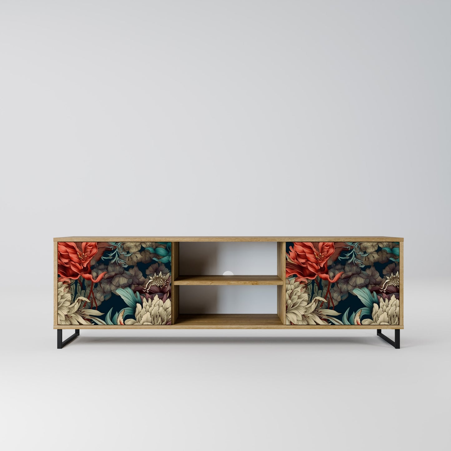 SPROUTING GRACE 2-Door TV Stand in Oak Effect