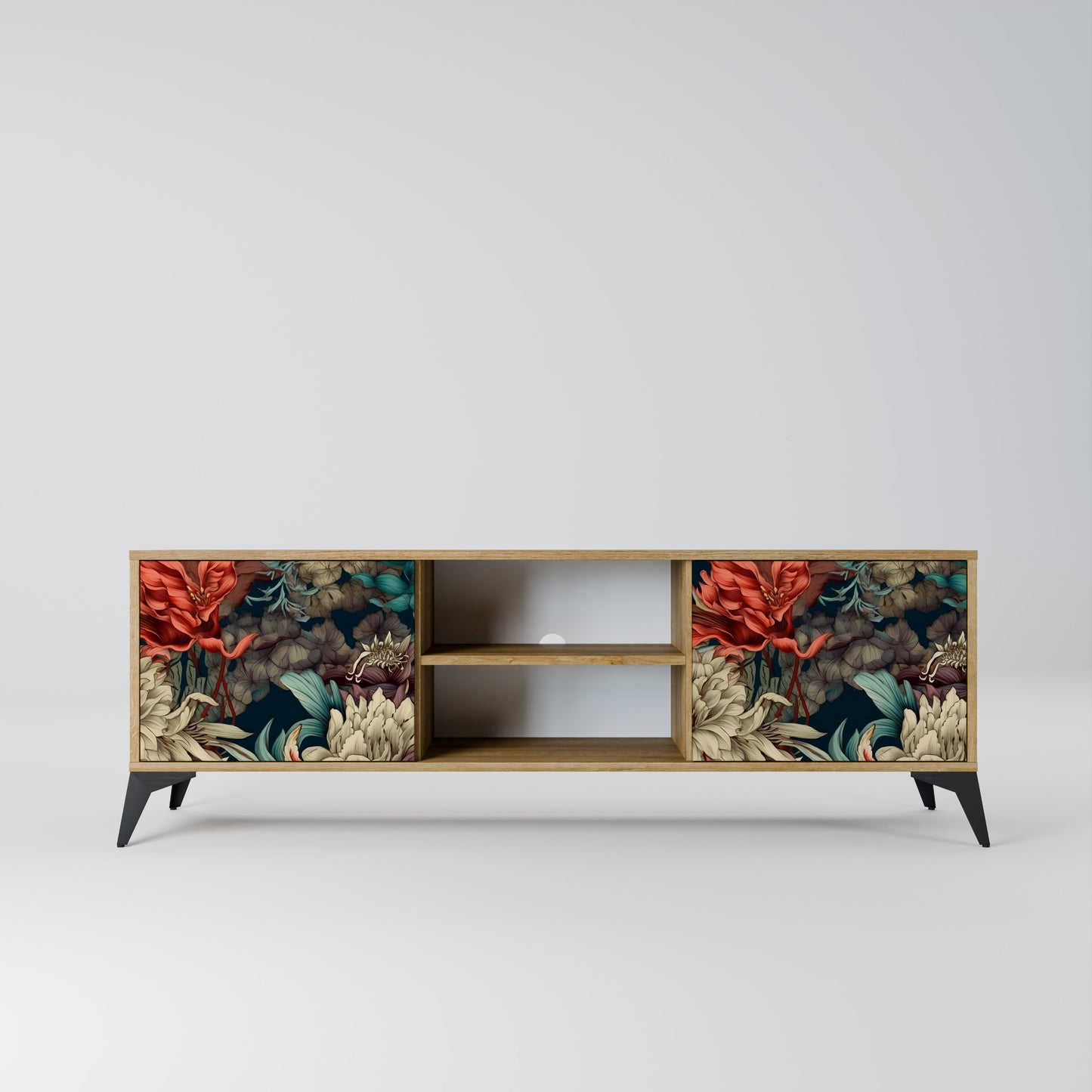 SPROUTING GRACE 2-Door TV Stand in Oak Effect