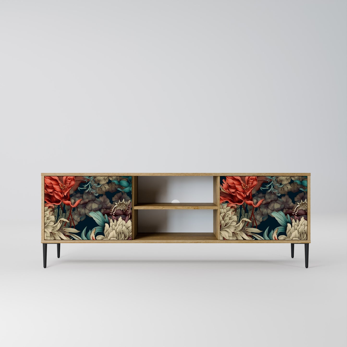 SPROUTING GRACE 2-Door TV Stand in Oak Effect