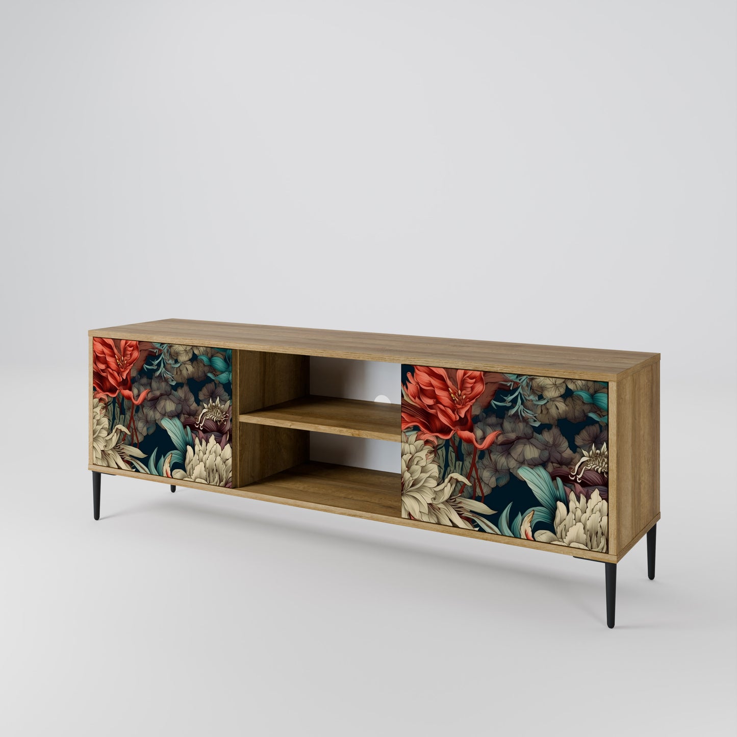 SPROUTING GRACE 2-Door TV Stand in Oak Effect