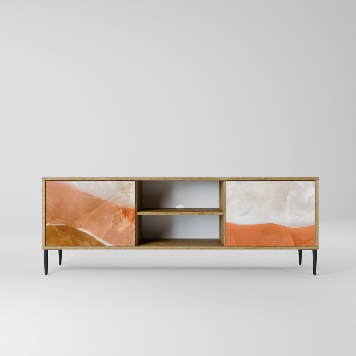 SANDHILLS SPLENDOUR 2-Door TV Stand in Oak Effect