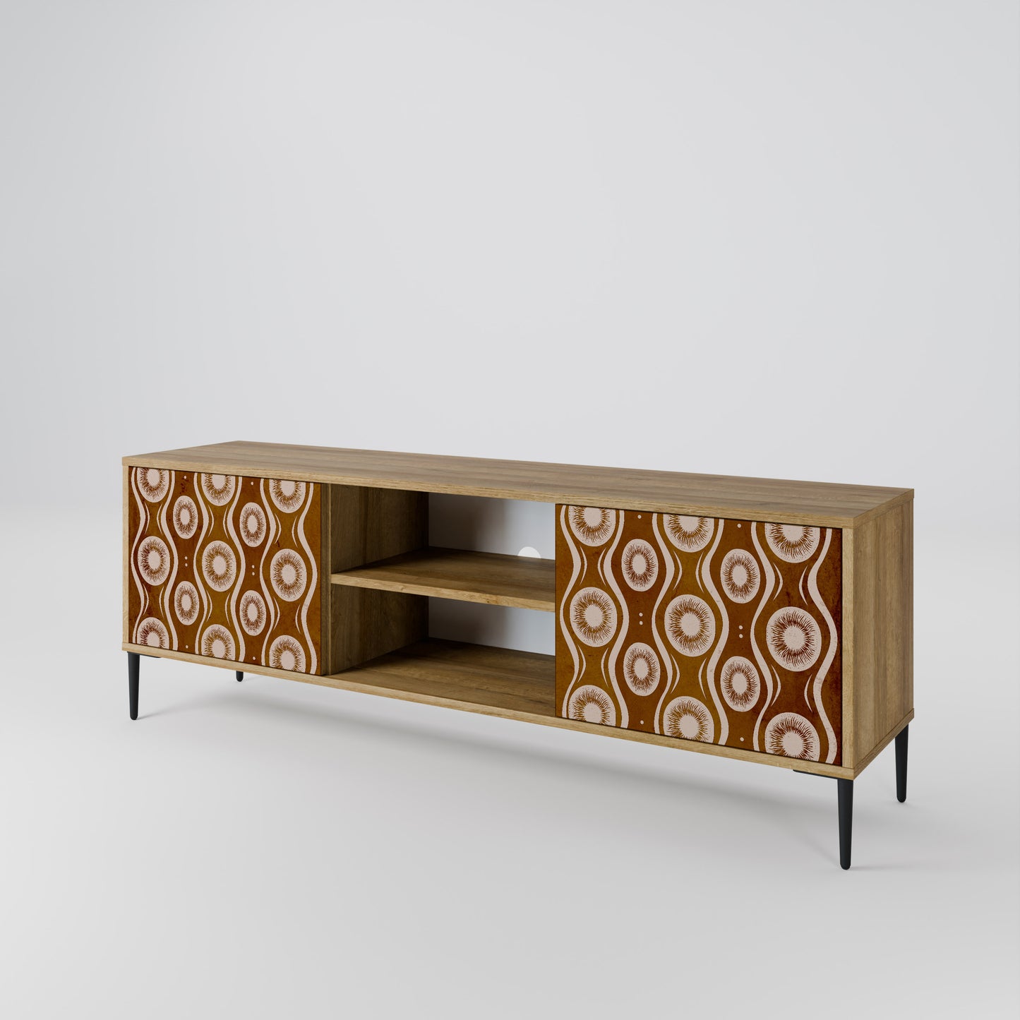 BROWN EYES 2-Door TV Stand in Oak Effect