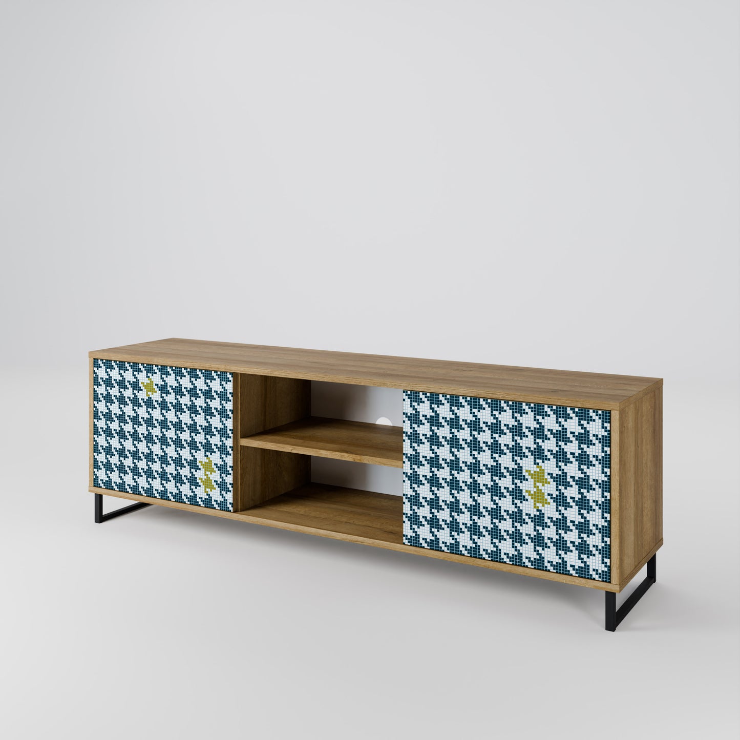 OUT OF CONTEXT 2-Door TV Stand in Oak Effect