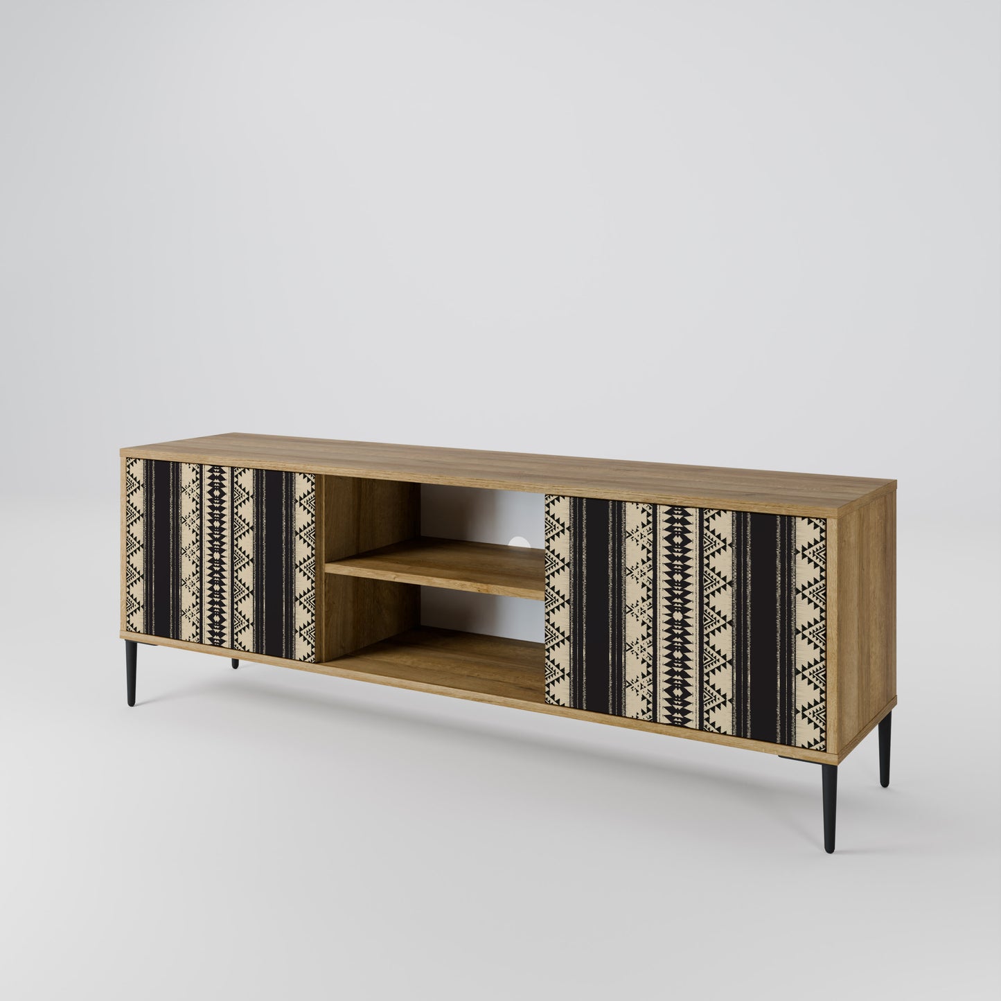 AZTEC 2-Door TV Stand in Oak Effect
