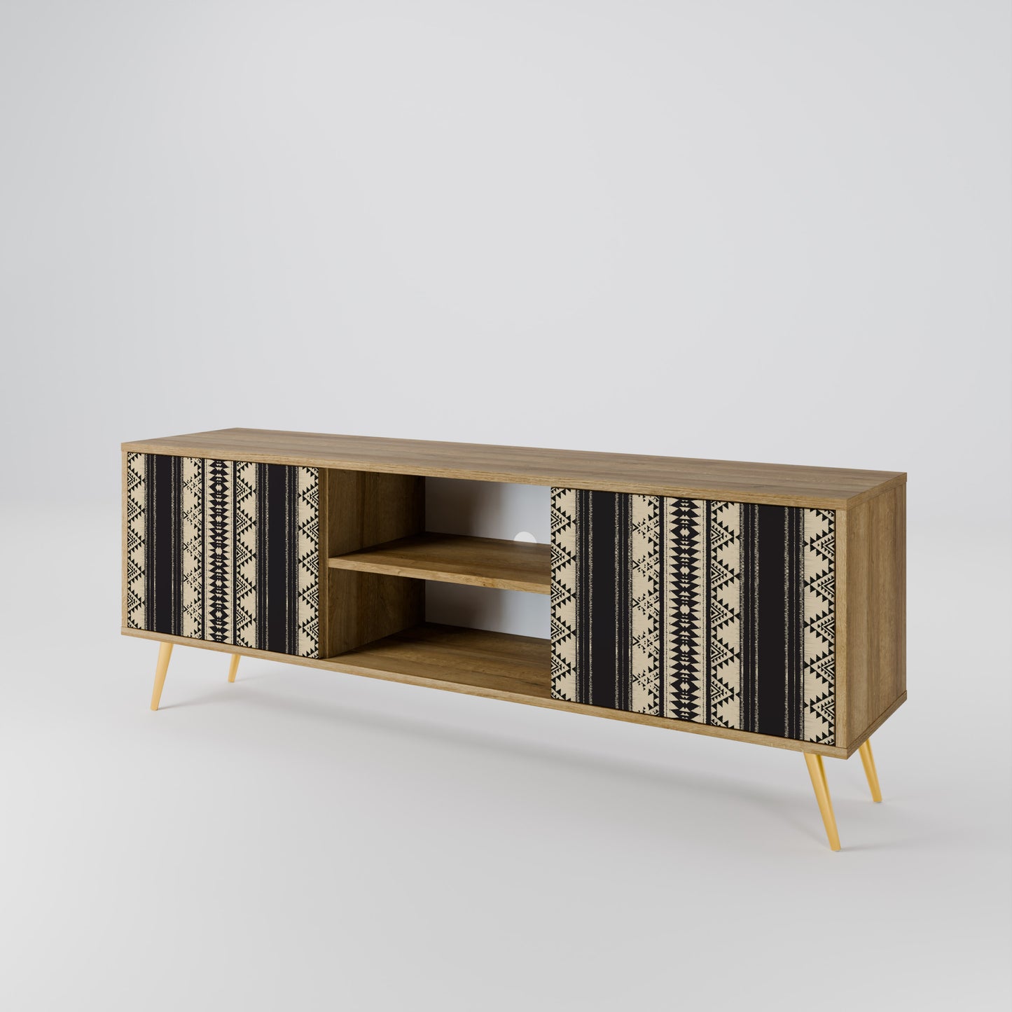 AZTEC 2-Door TV Stand in Oak Effect