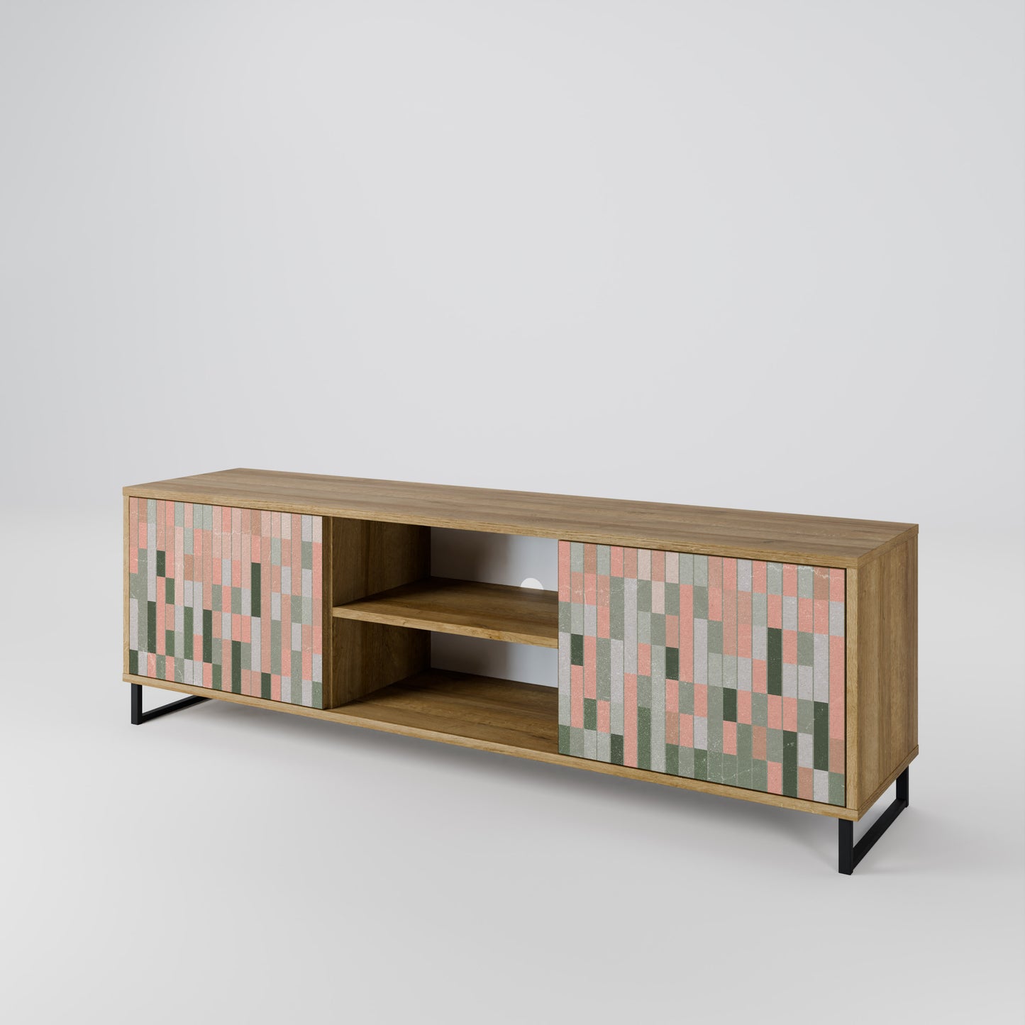 BUILDING THE FUTURE 2-Door TV Stand in Oak Effect