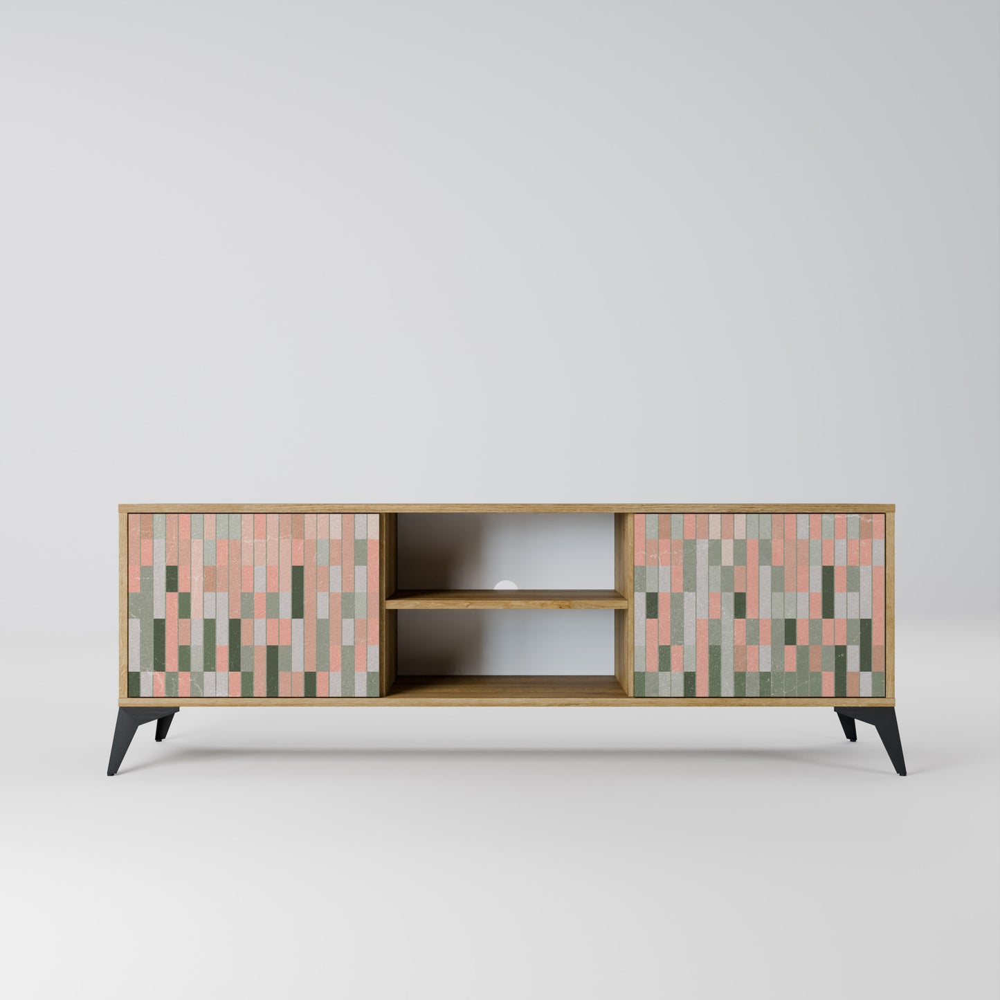 BUILDING THE FUTURE 2-Door TV Stand in Oak Effect