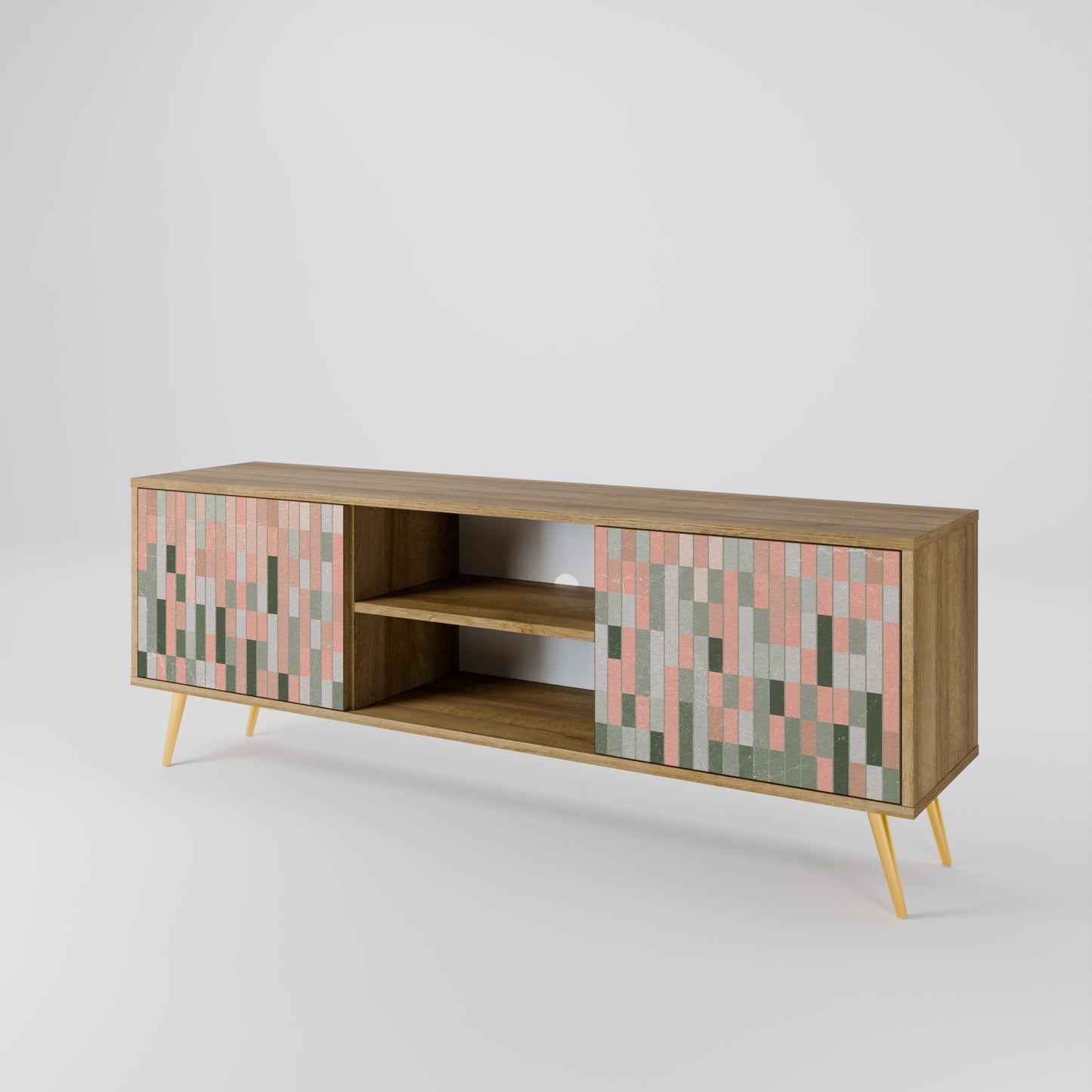 BUILDING THE FUTURE 2-Door TV Stand in Oak Effect
