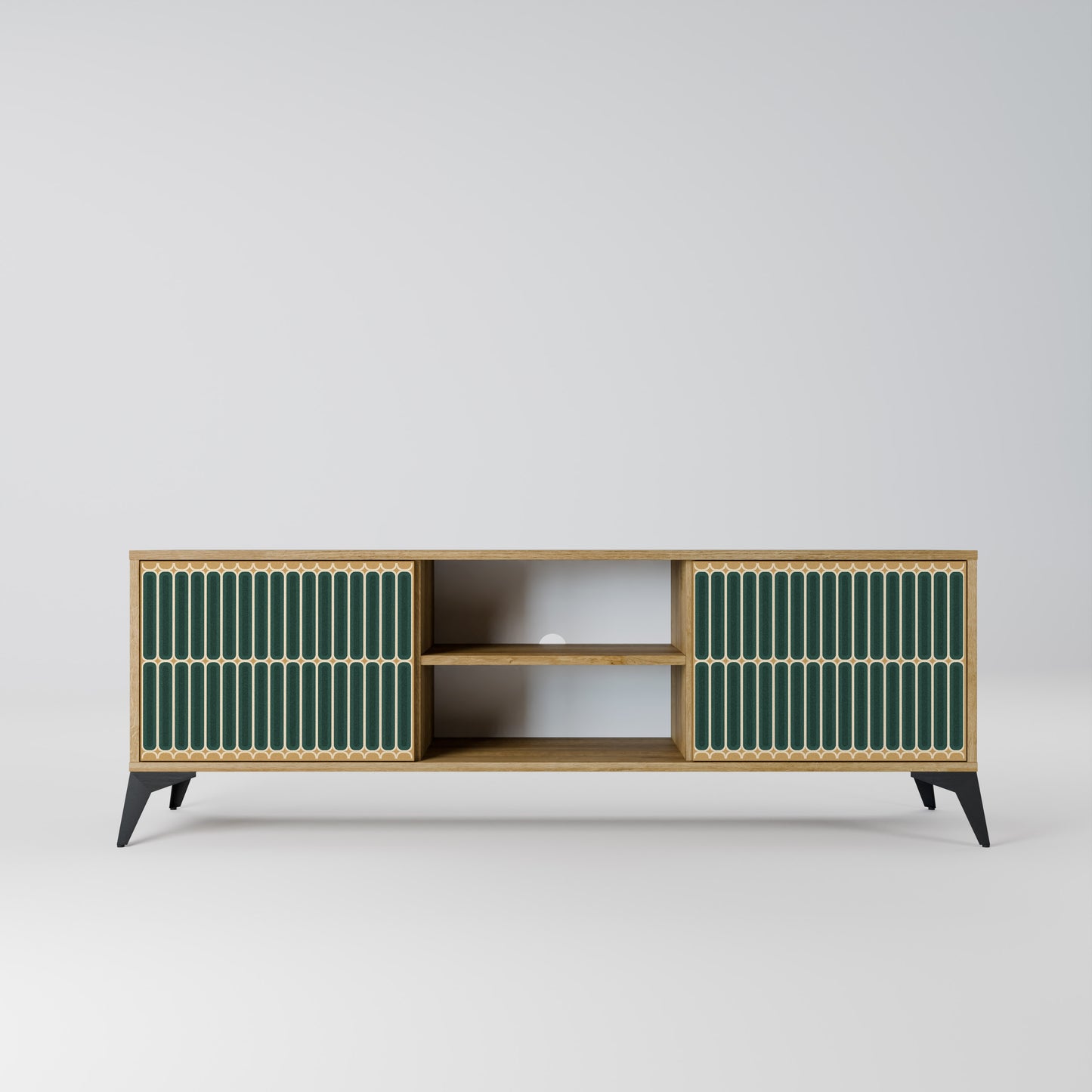 ILUSION GATE 2-Door TV Stand in Oak Effect
