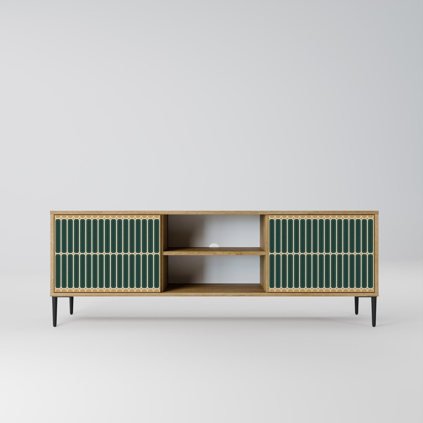 ILUSION GATE 2-Door TV Stand in Oak Effect