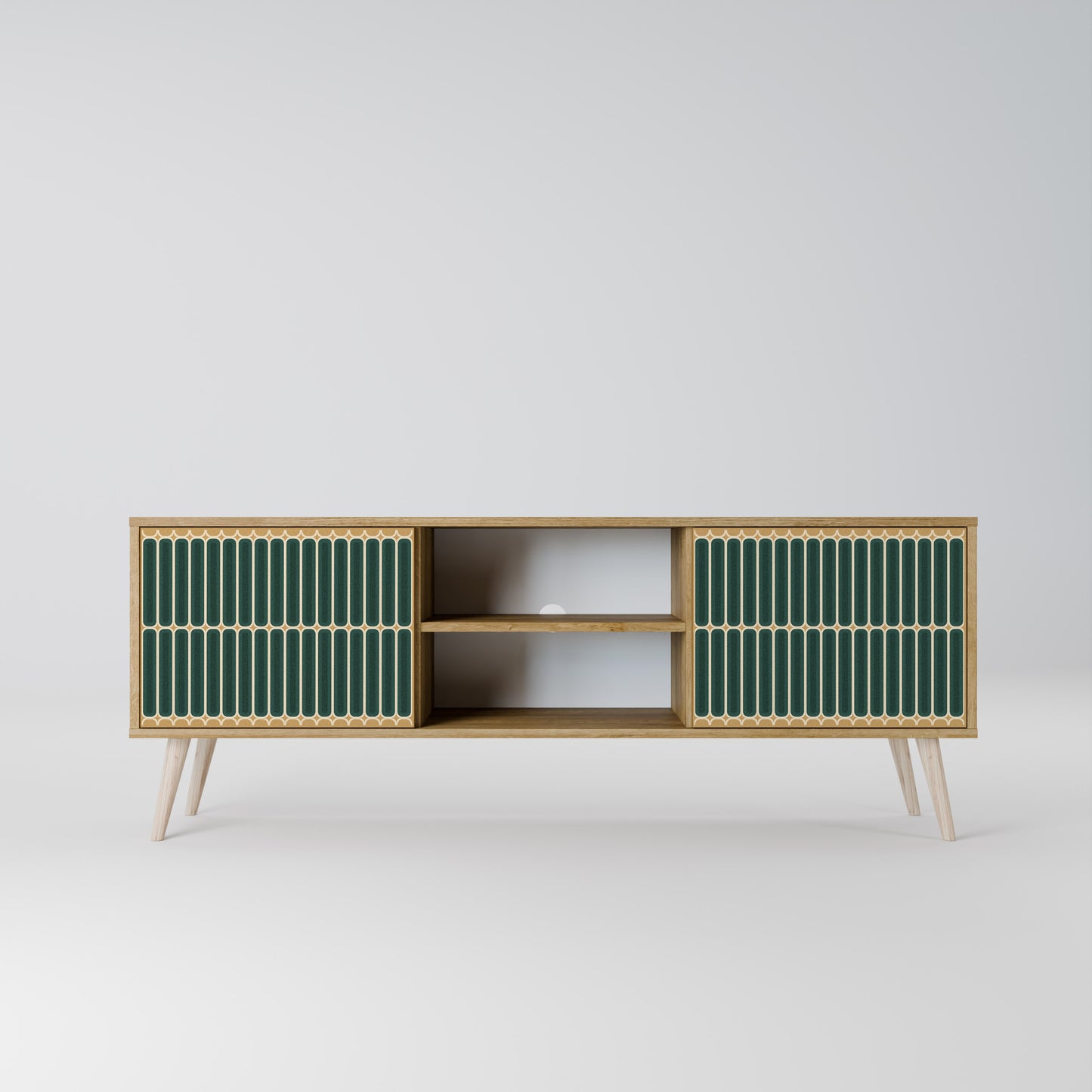 ILUSION GATE 2-Door TV Stand in Oak Effect